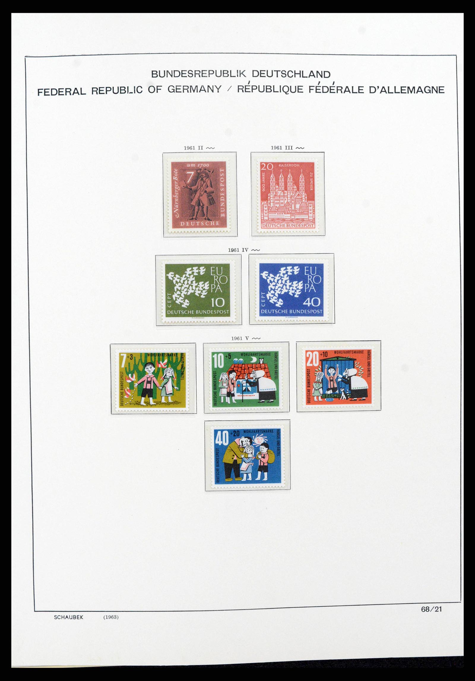 38125 0054 - Stamp collection 38125 Germany 1945-1974.