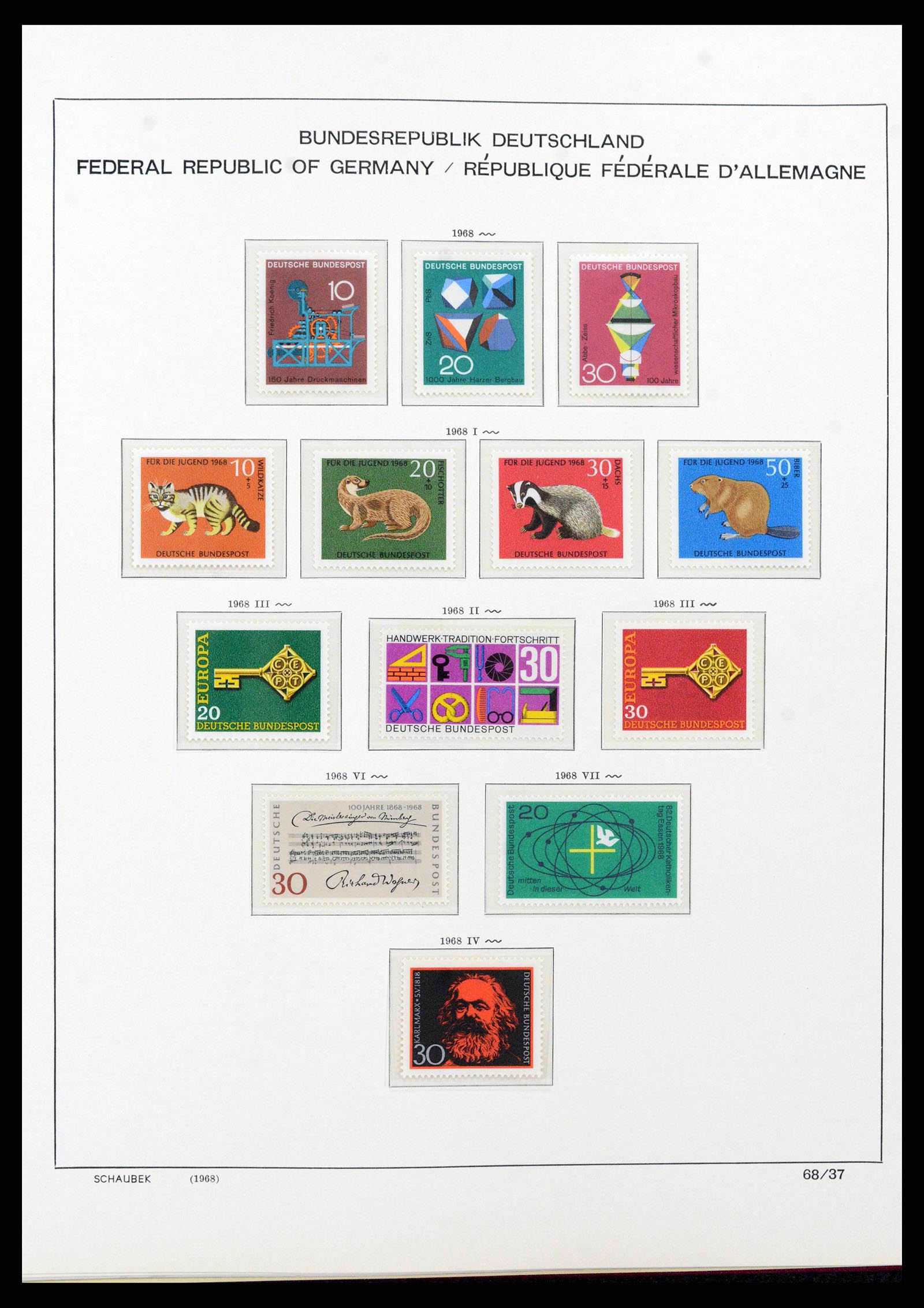 38125 0072 - Postzegelverzameling 38125 Duitsland 1945-1974.