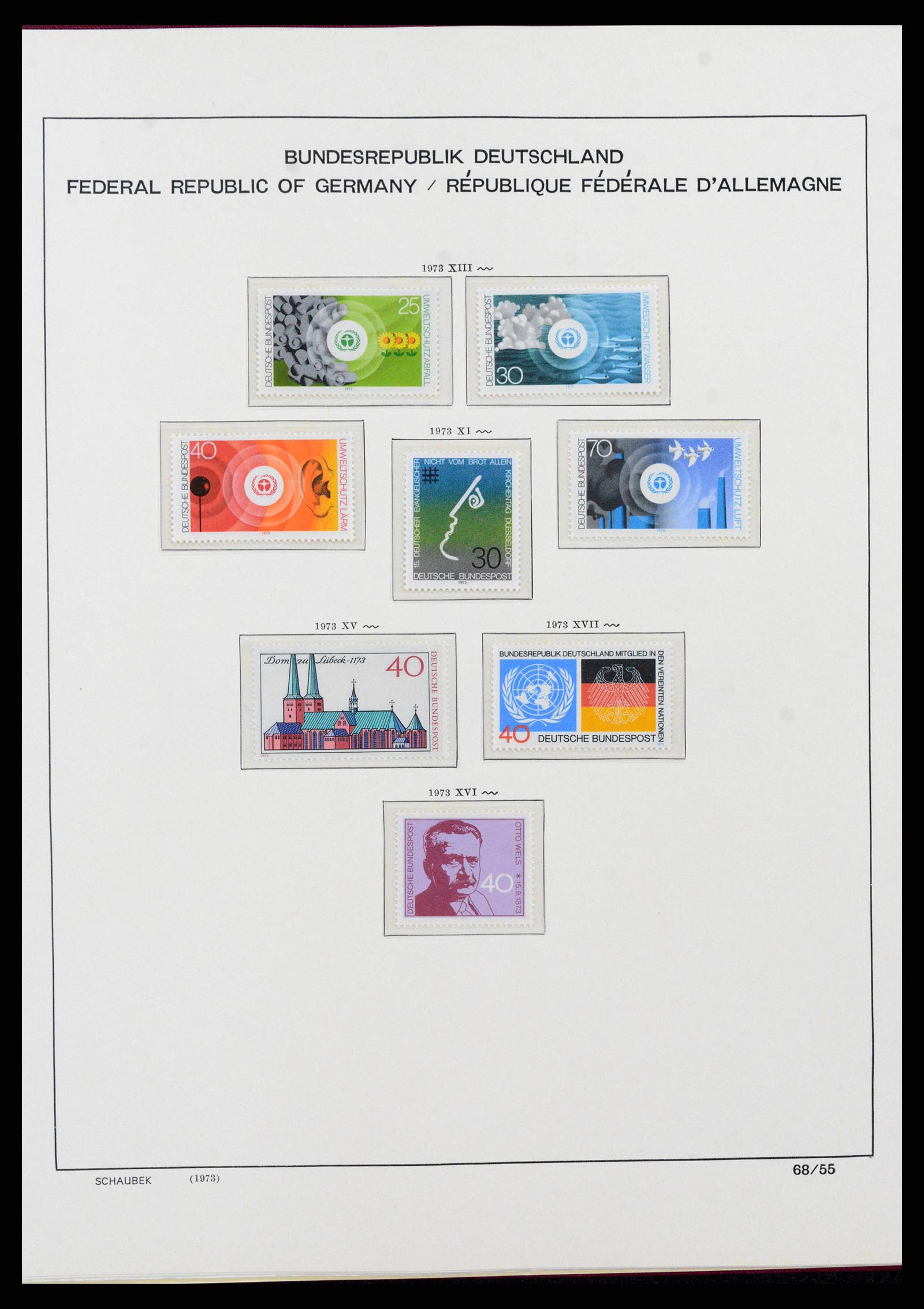 38125 0101 - Stamp collection 38125 Germany 1945-1974.