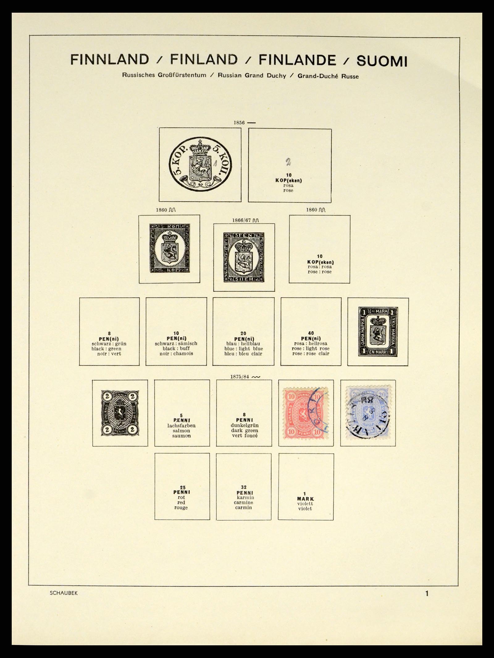 38136 0005 - Postzegelverzameling 38136 Finland 1875-1993.