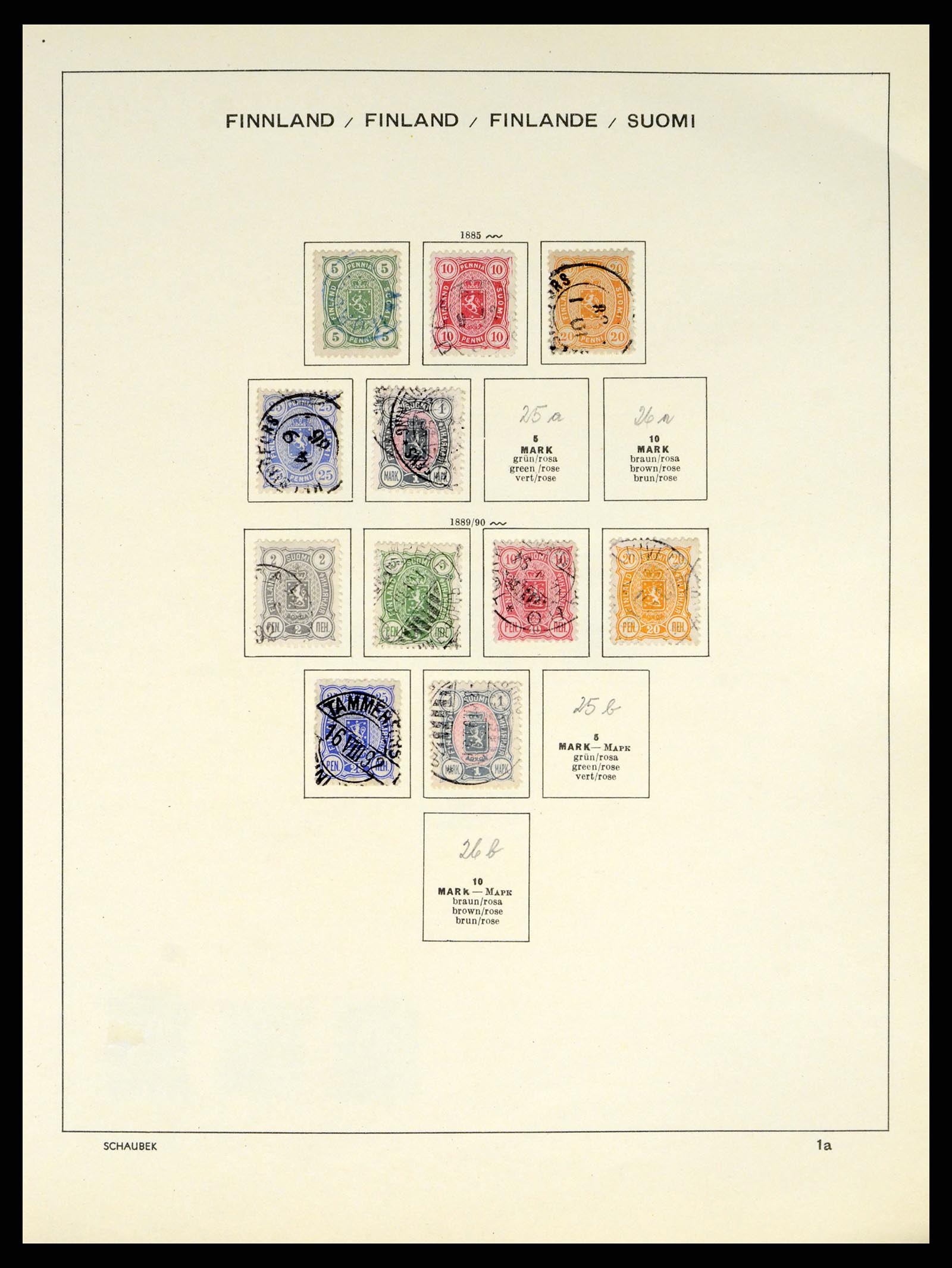 38136 0006 - Postzegelverzameling 38136 Finland 1875-1993.