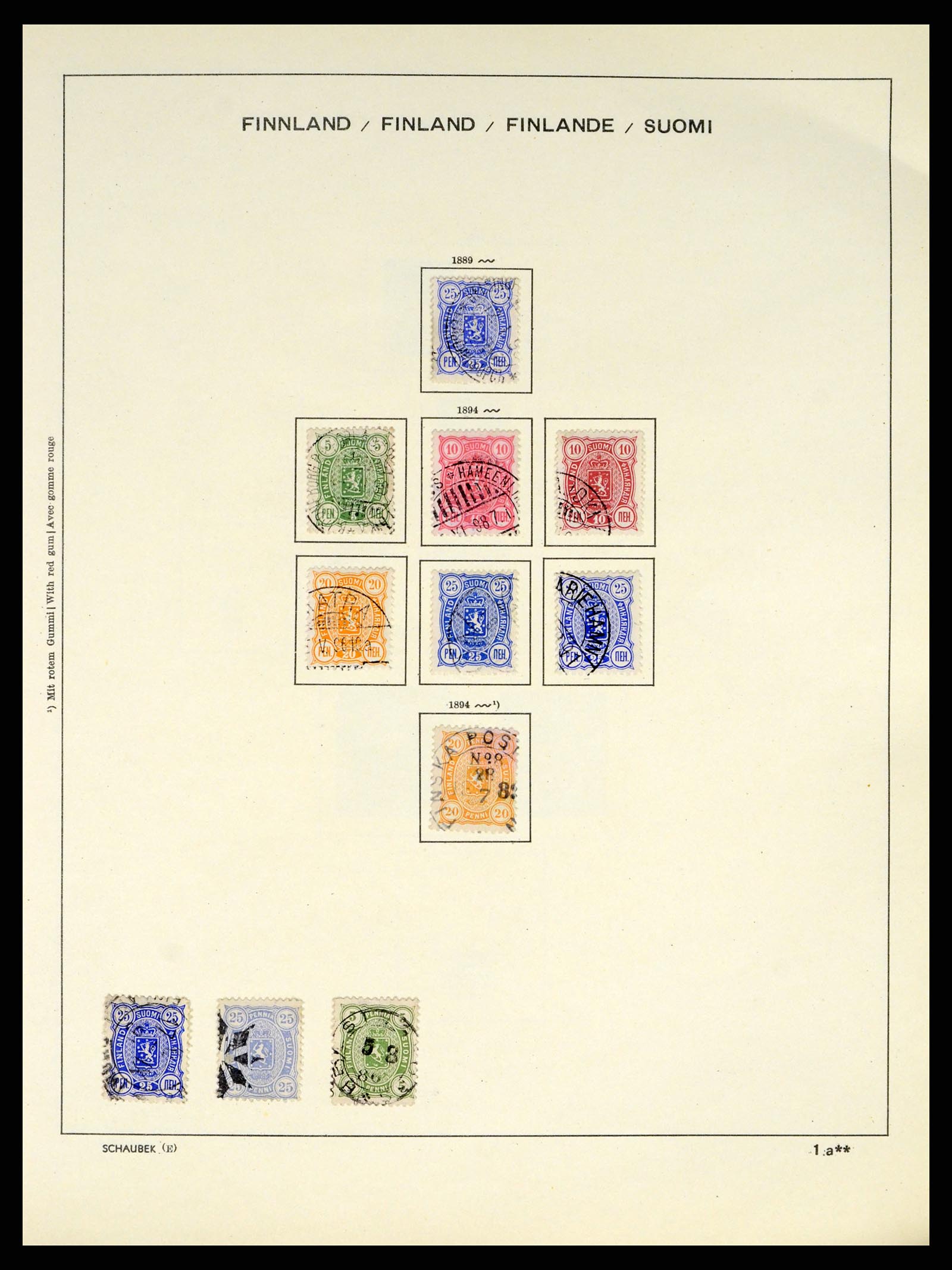 38136 0007 - Postzegelverzameling 38136 Finland 1875-1993.