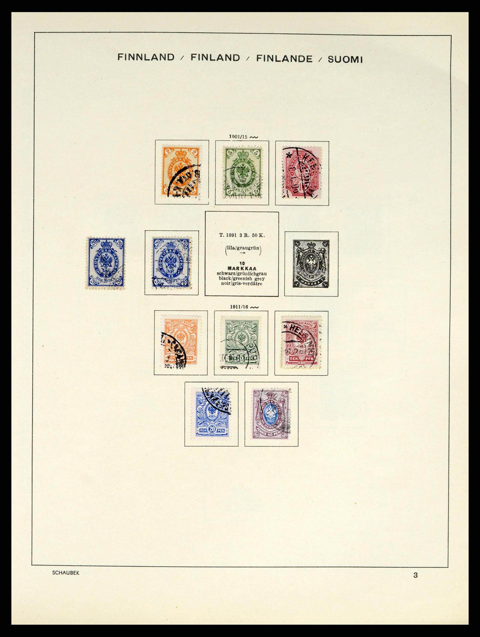 38136 0008 - Postzegelverzameling 38136 Finland 1875-1993.
