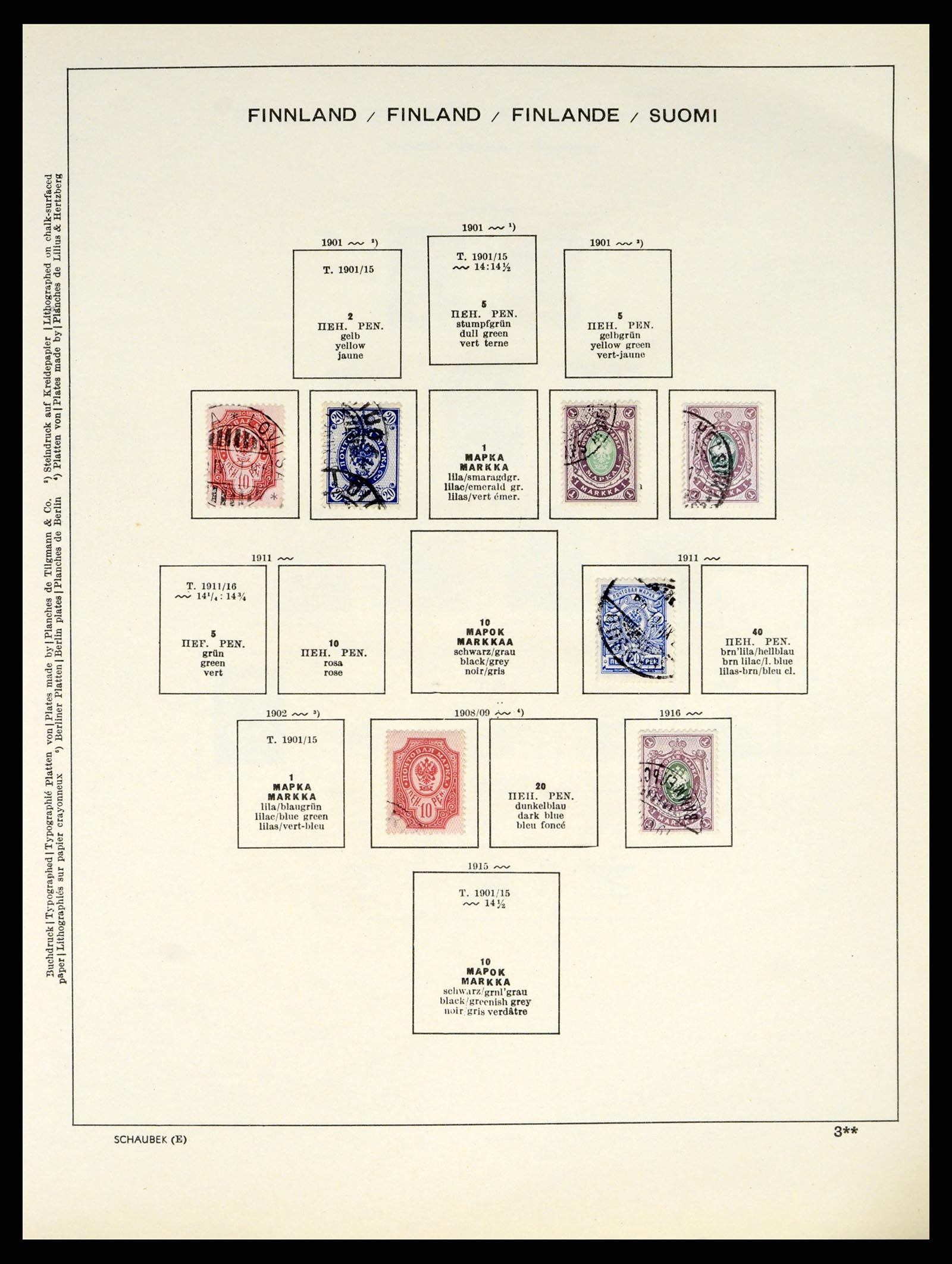 38136 0009 - Postzegelverzameling 38136 Finland 1875-1993.