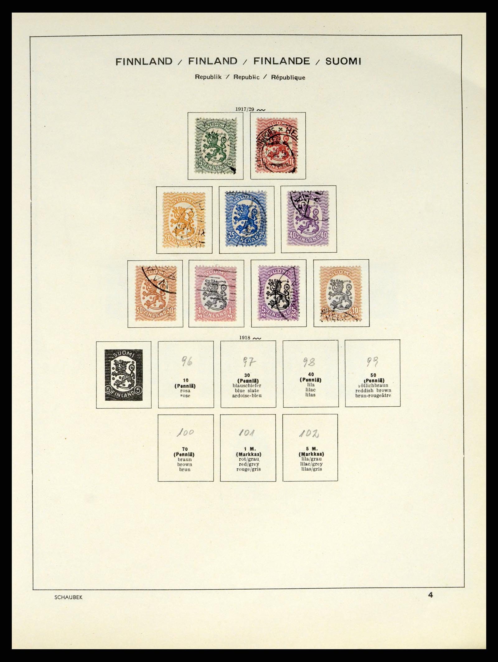 38136 0010 - Postzegelverzameling 38136 Finland 1875-1993.