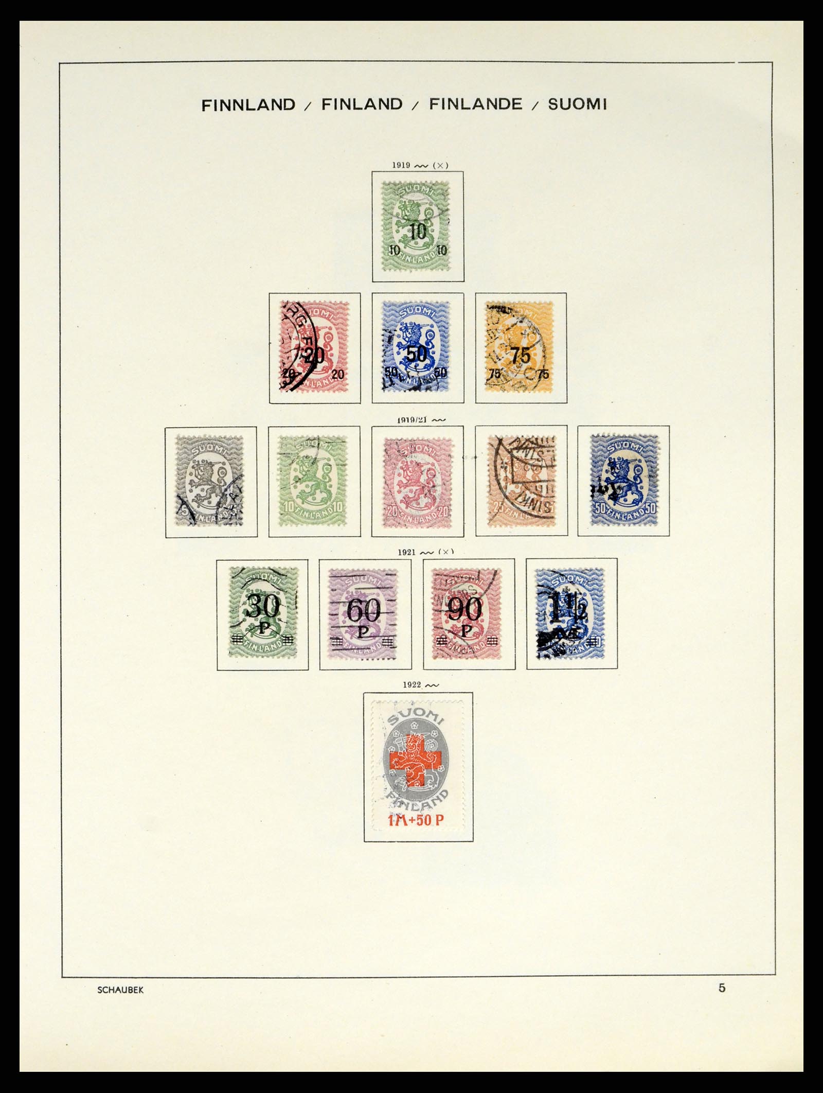 38136 0011 - Stamp collection 38136 Finland 1875-1993.