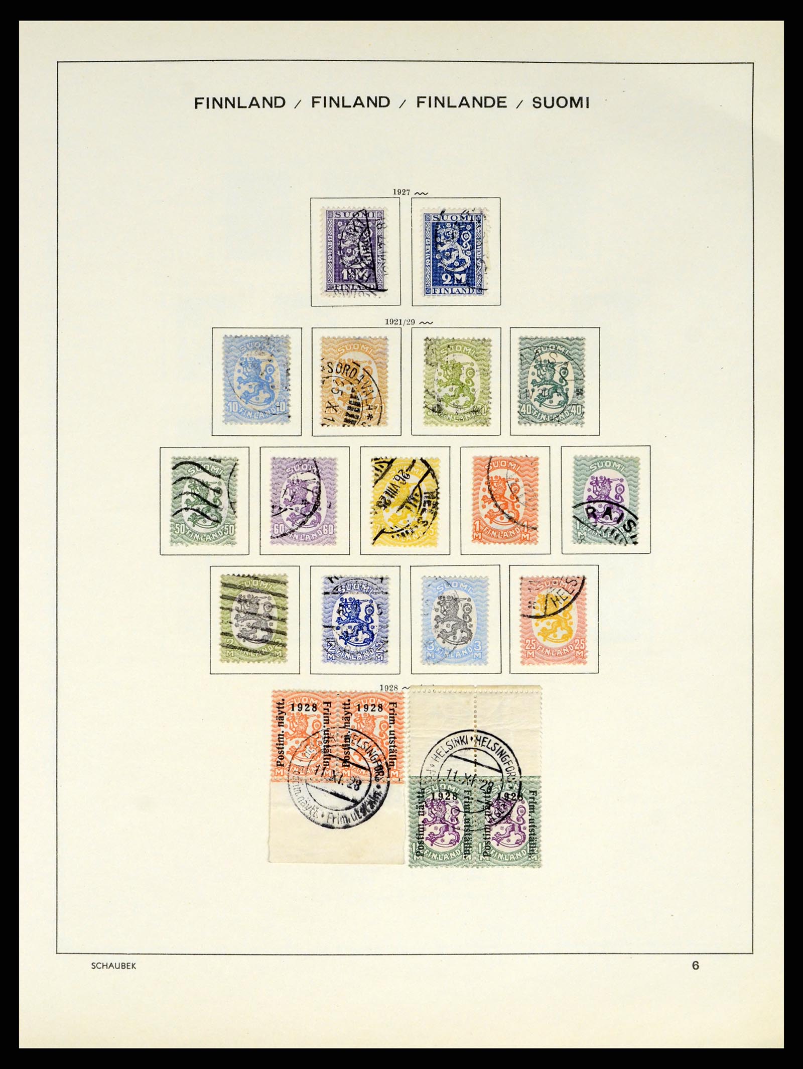 38136 0012 - Postzegelverzameling 38136 Finland 1875-1993.