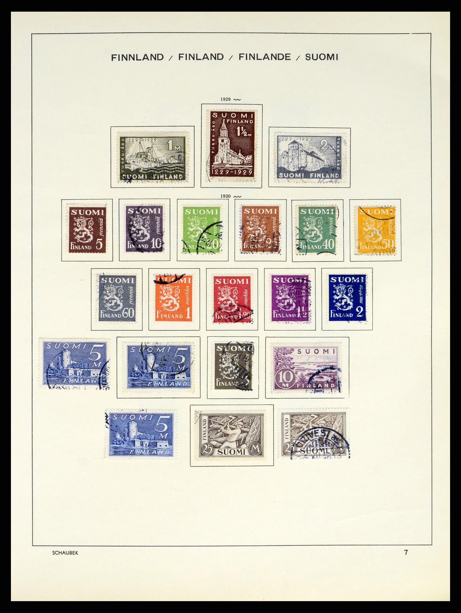 38136 0016 - Postzegelverzameling 38136 Finland 1875-1993.