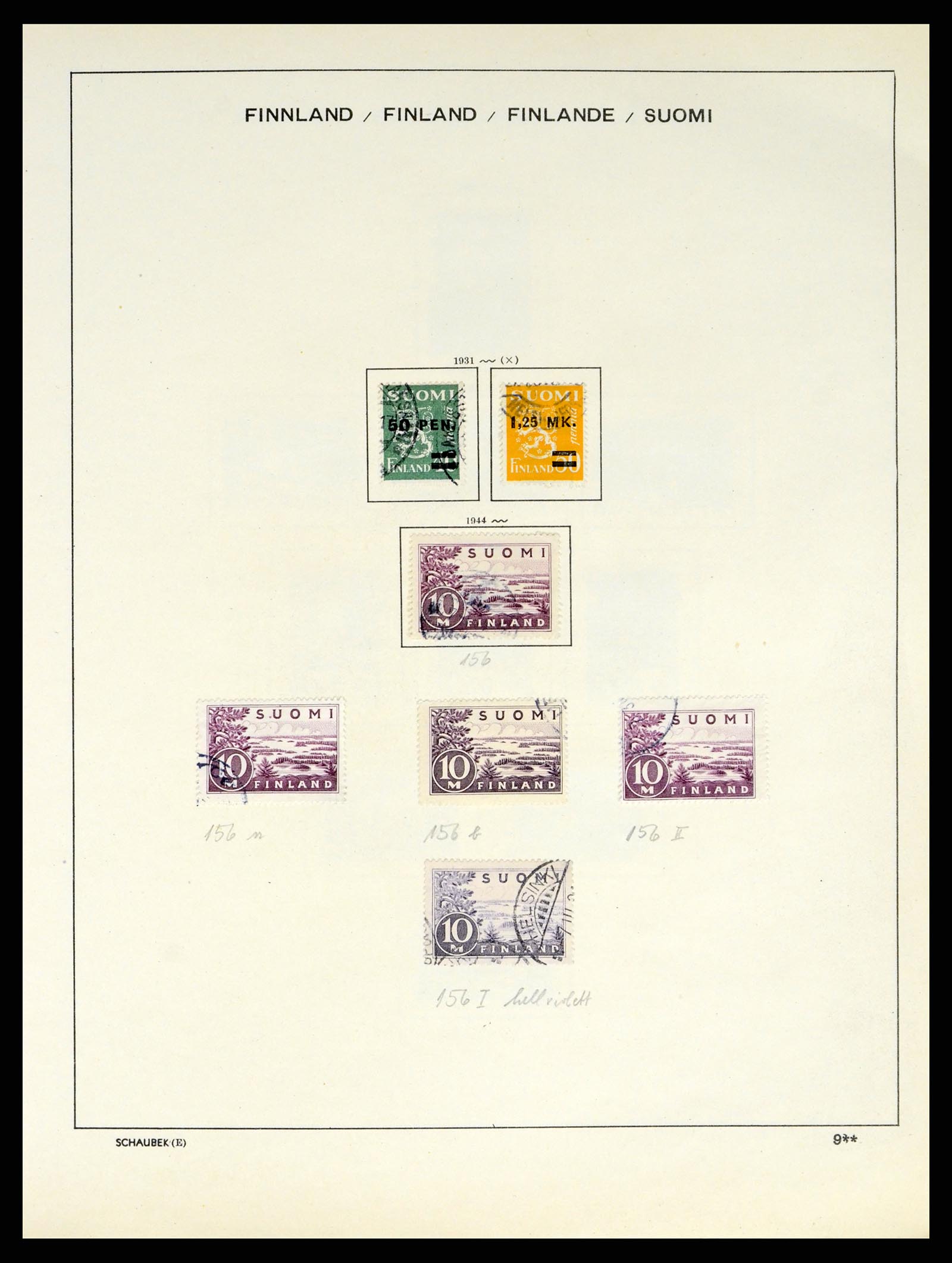 38136 0019 - Postzegelverzameling 38136 Finland 1875-1993.