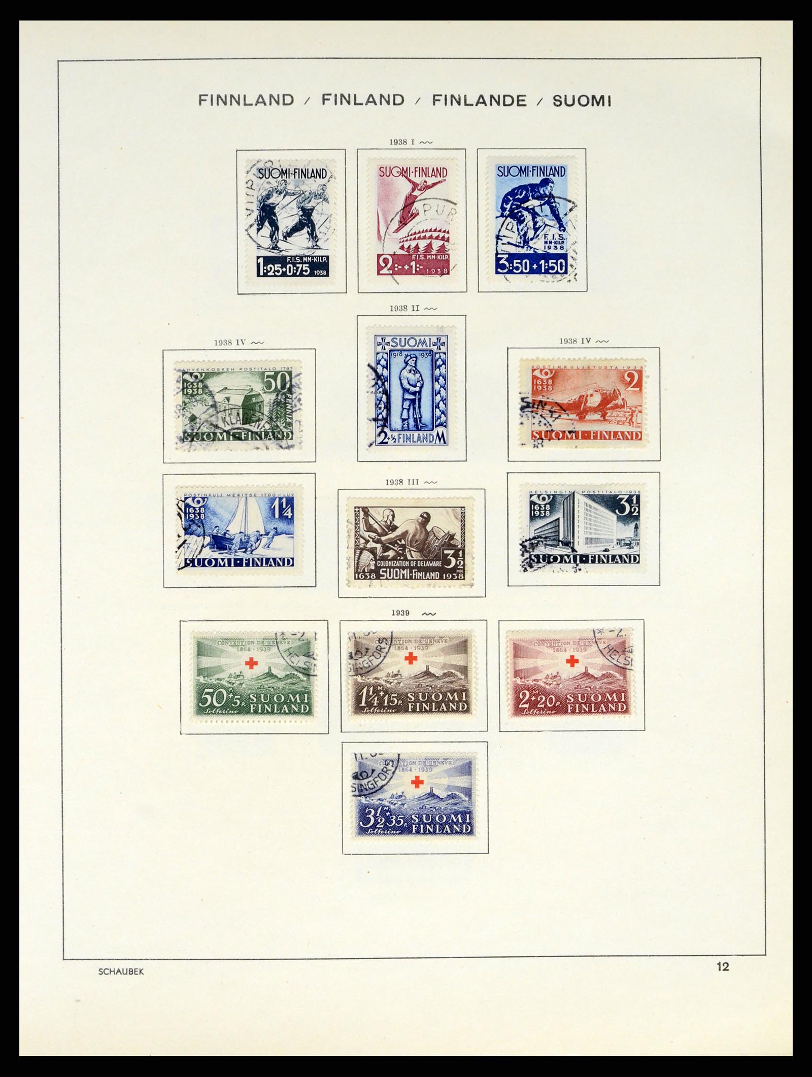 38136 0022 - Postzegelverzameling 38136 Finland 1875-1993.