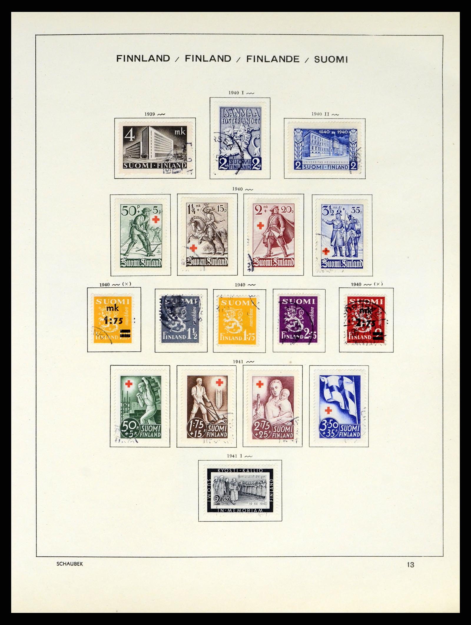 38136 0023 - Postzegelverzameling 38136 Finland 1875-1993.