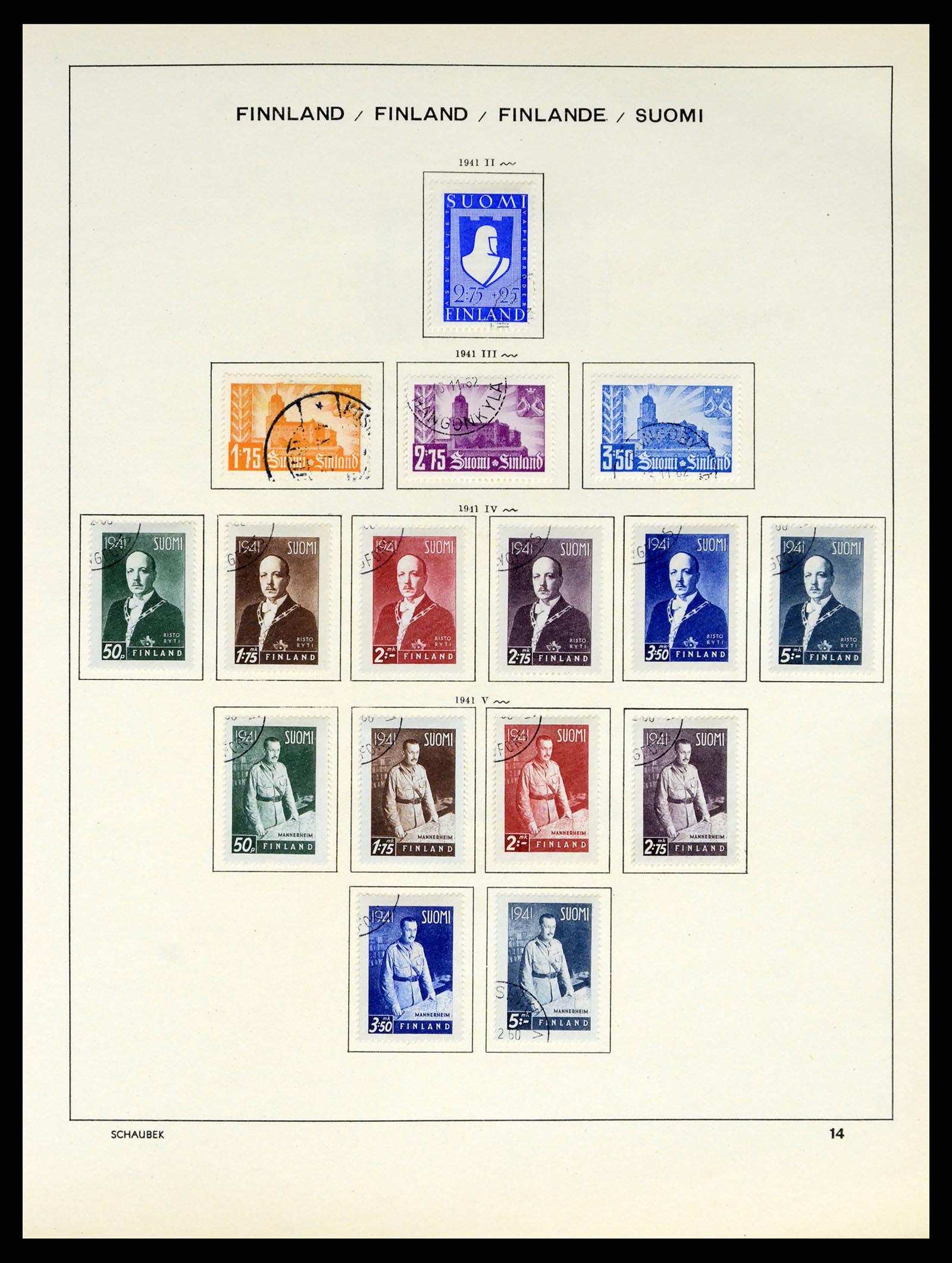 38136 0024 - Postzegelverzameling 38136 Finland 1875-1993.