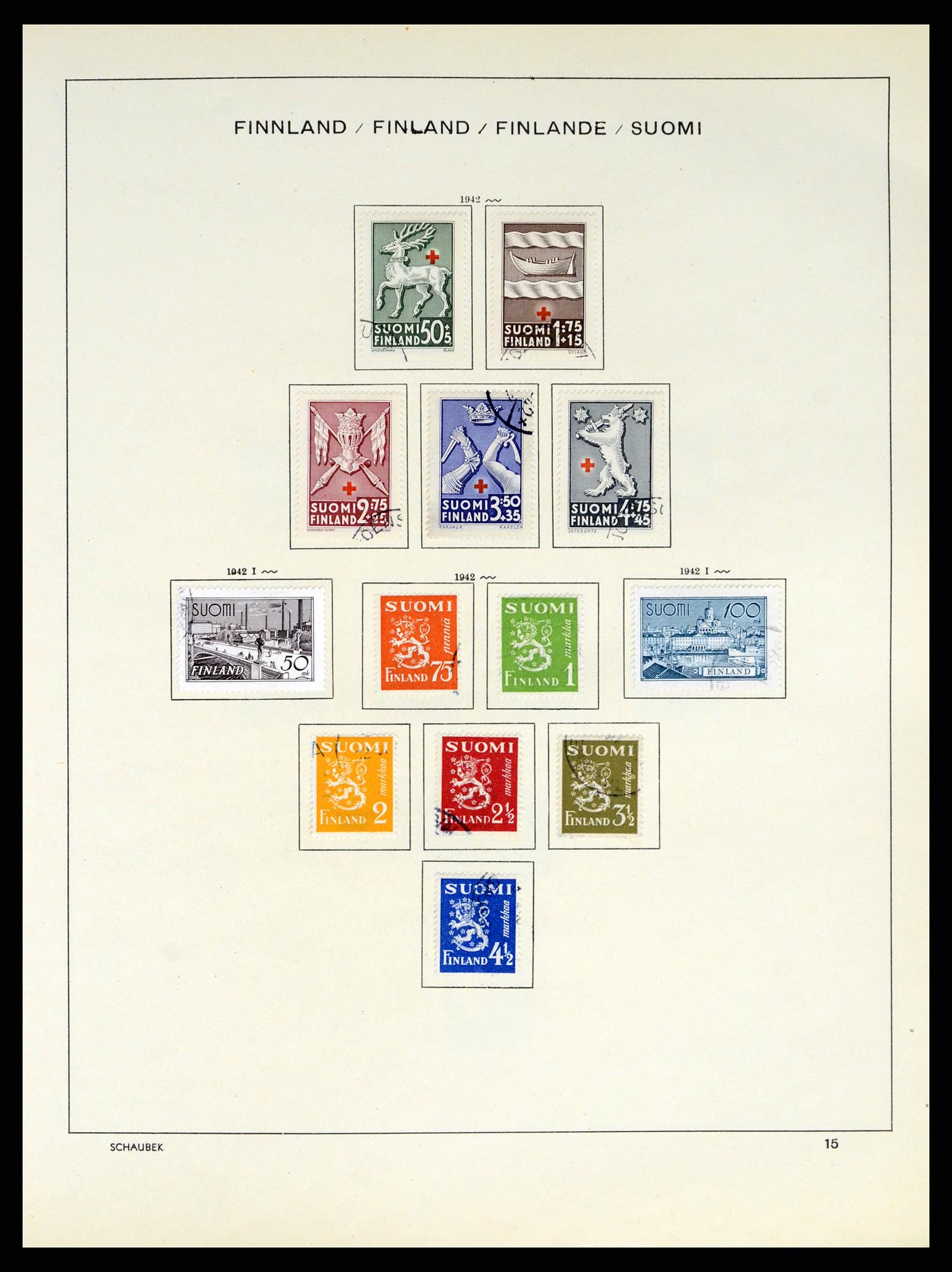 38136 0025 - Postzegelverzameling 38136 Finland 1875-1993.