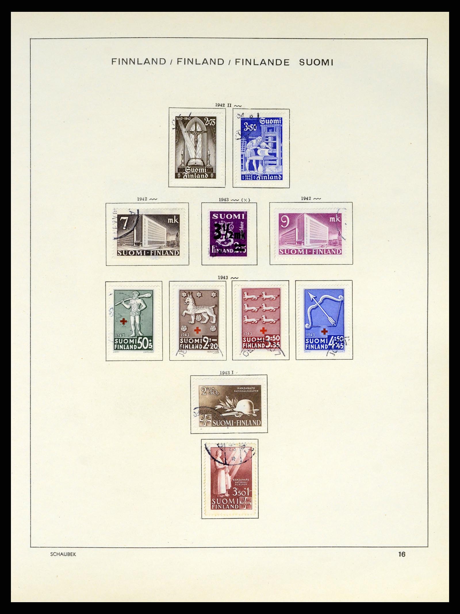 38136 0026 - Postzegelverzameling 38136 Finland 1875-1993.