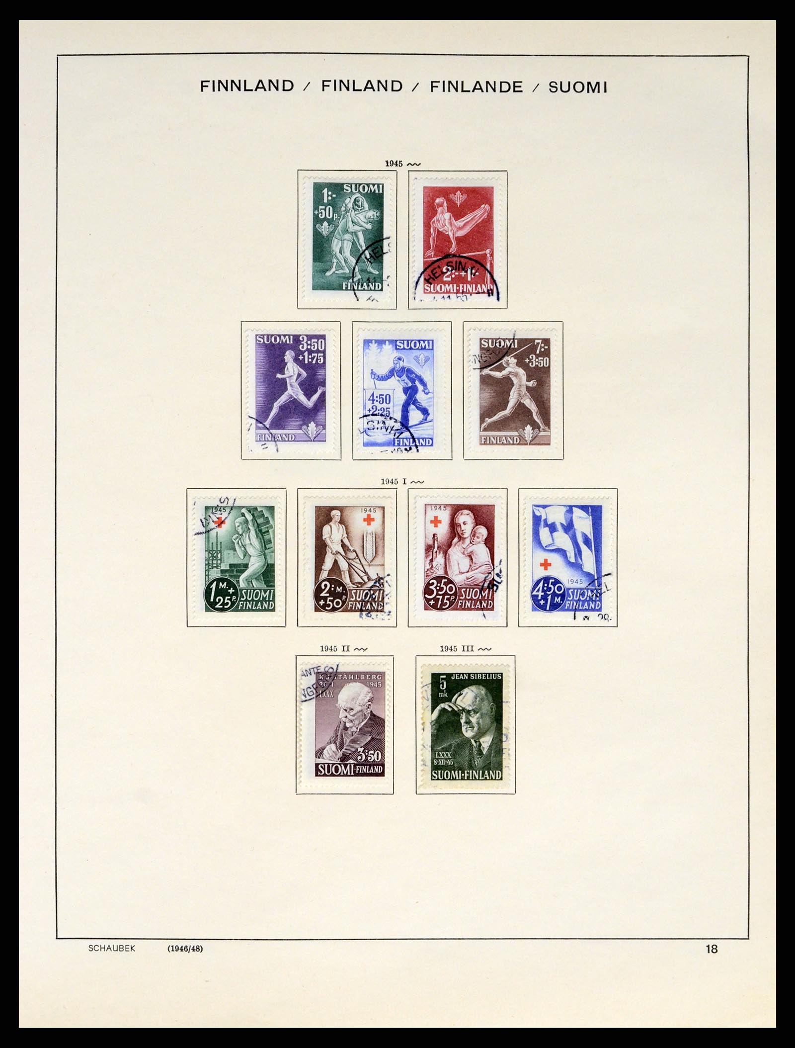 38136 0028 - Postzegelverzameling 38136 Finland 1875-1993.