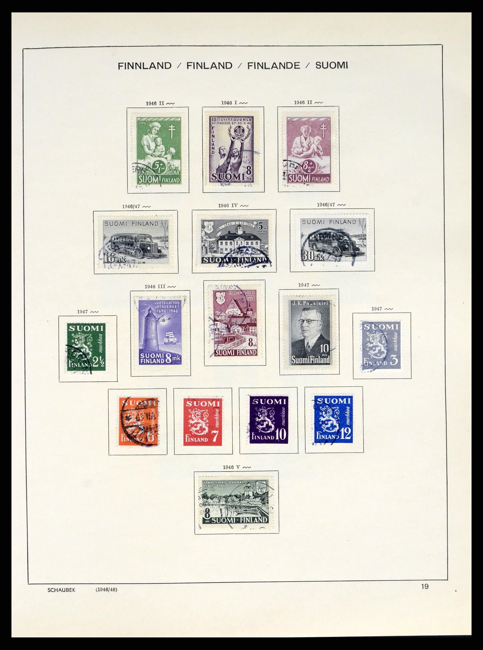 38136 0031 - Postzegelverzameling 38136 Finland 1875-1993.