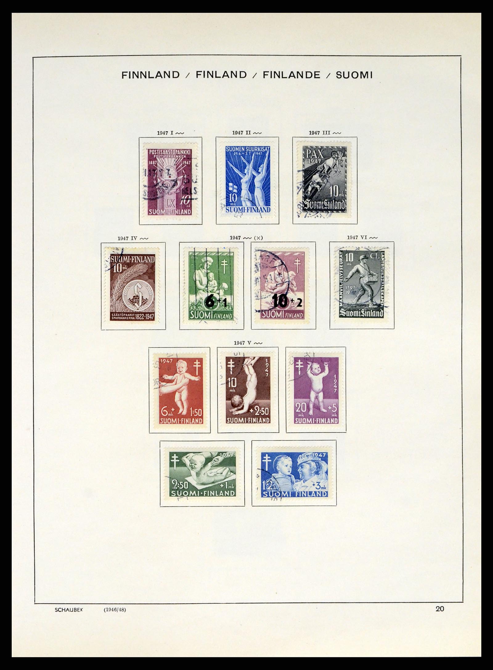 38136 0032 - Stamp collection 38136 Finland 1875-1993.