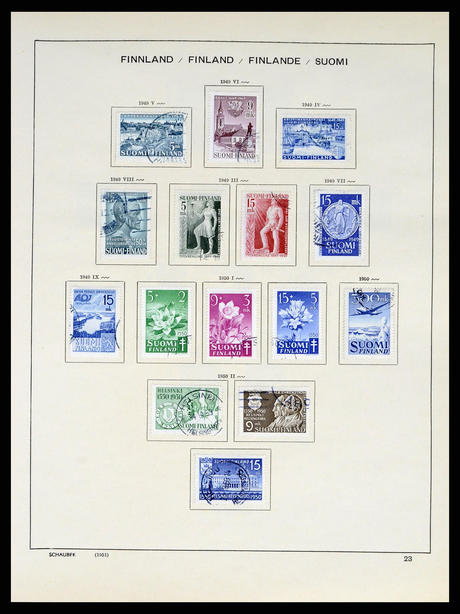 38136 0035 - Postzegelverzameling 38136 Finland 1875-1993.