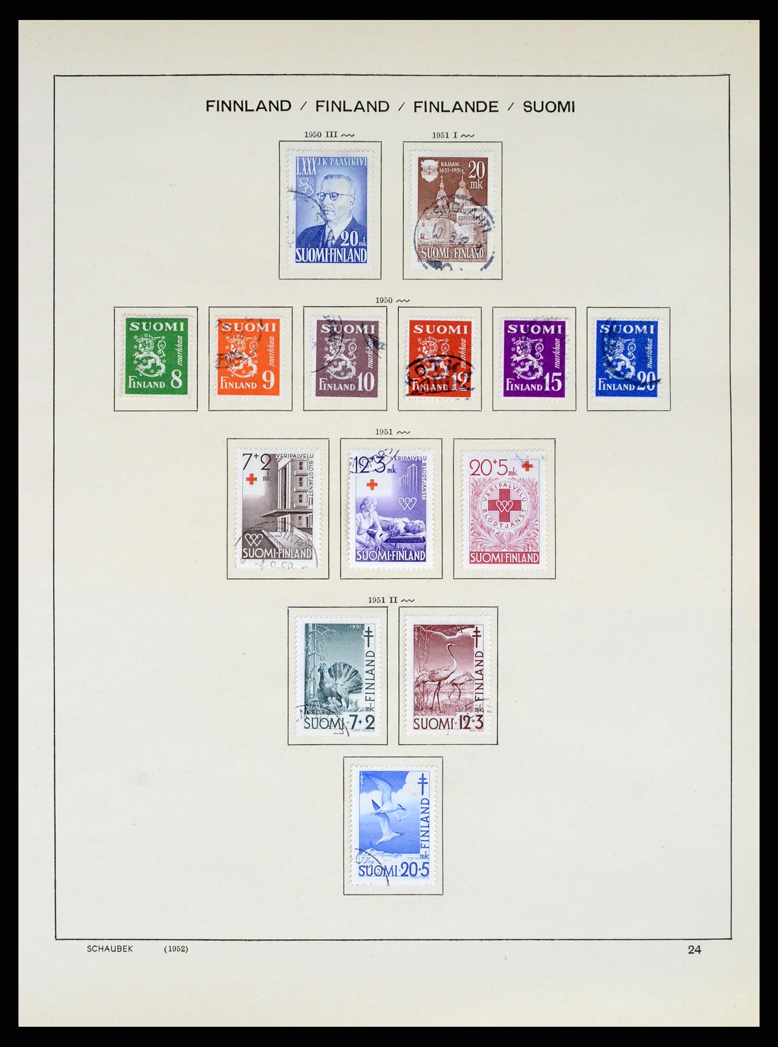 38136 0036 - Postzegelverzameling 38136 Finland 1875-1993.