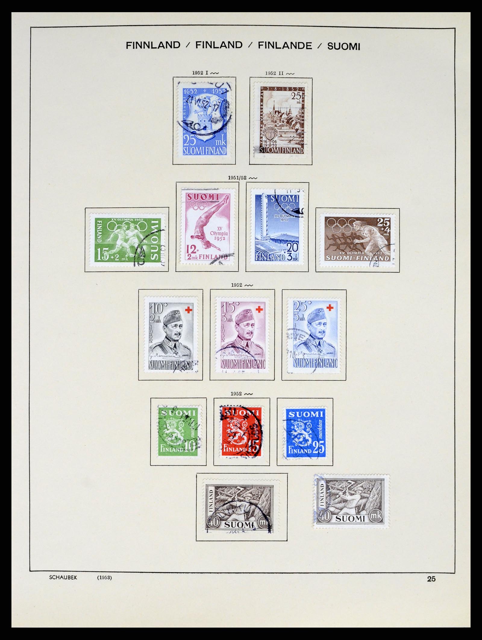 38136 0037 - Postzegelverzameling 38136 Finland 1875-1993.