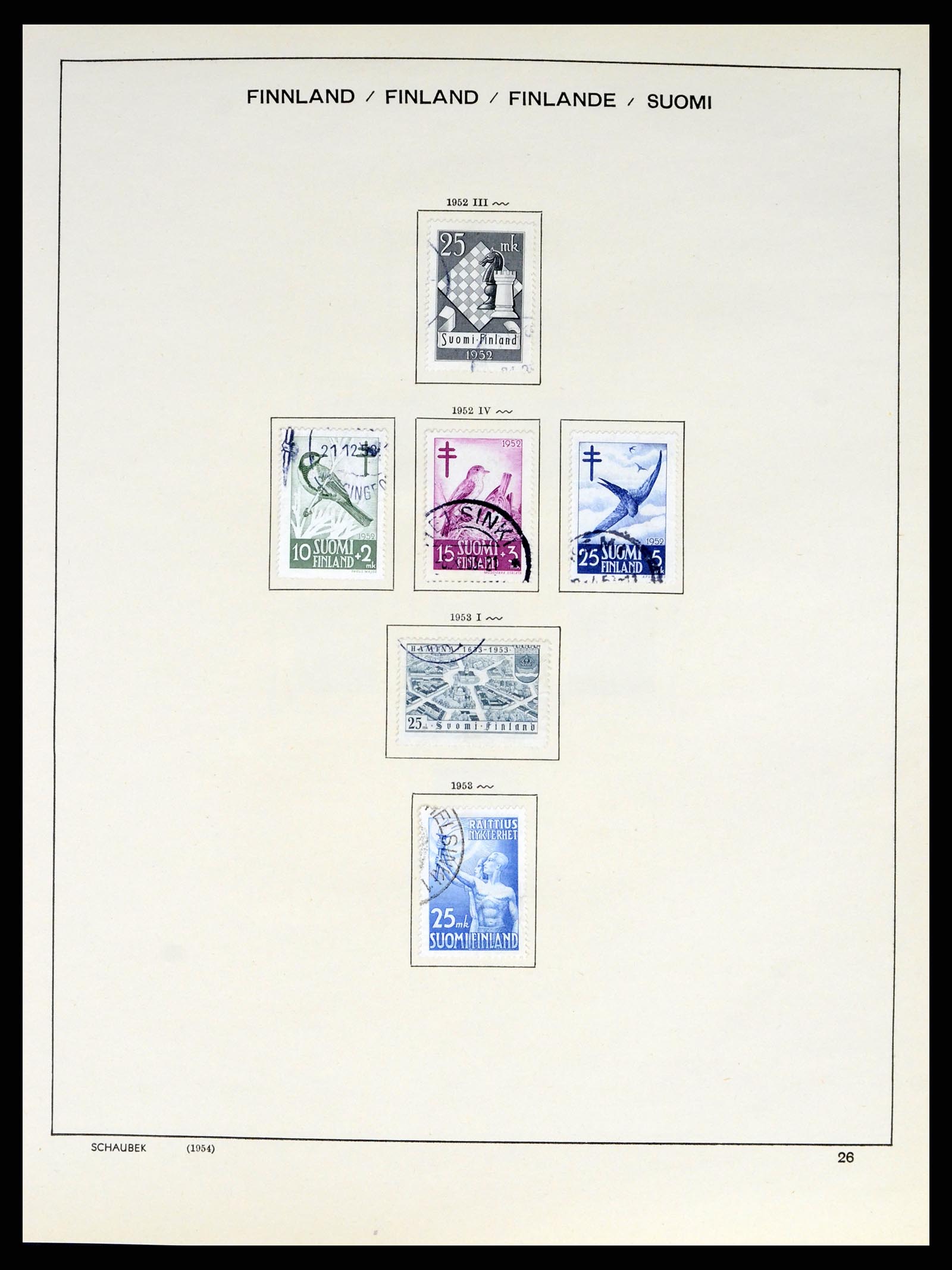 38136 0038 - Postzegelverzameling 38136 Finland 1875-1993.