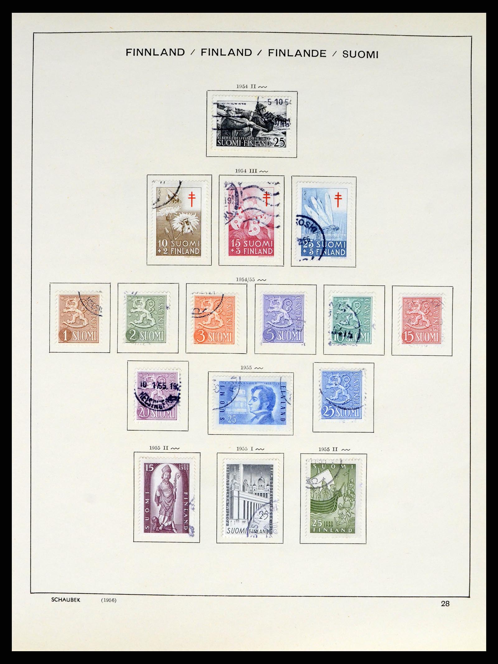 38136 0040 - Postzegelverzameling 38136 Finland 1875-1993.