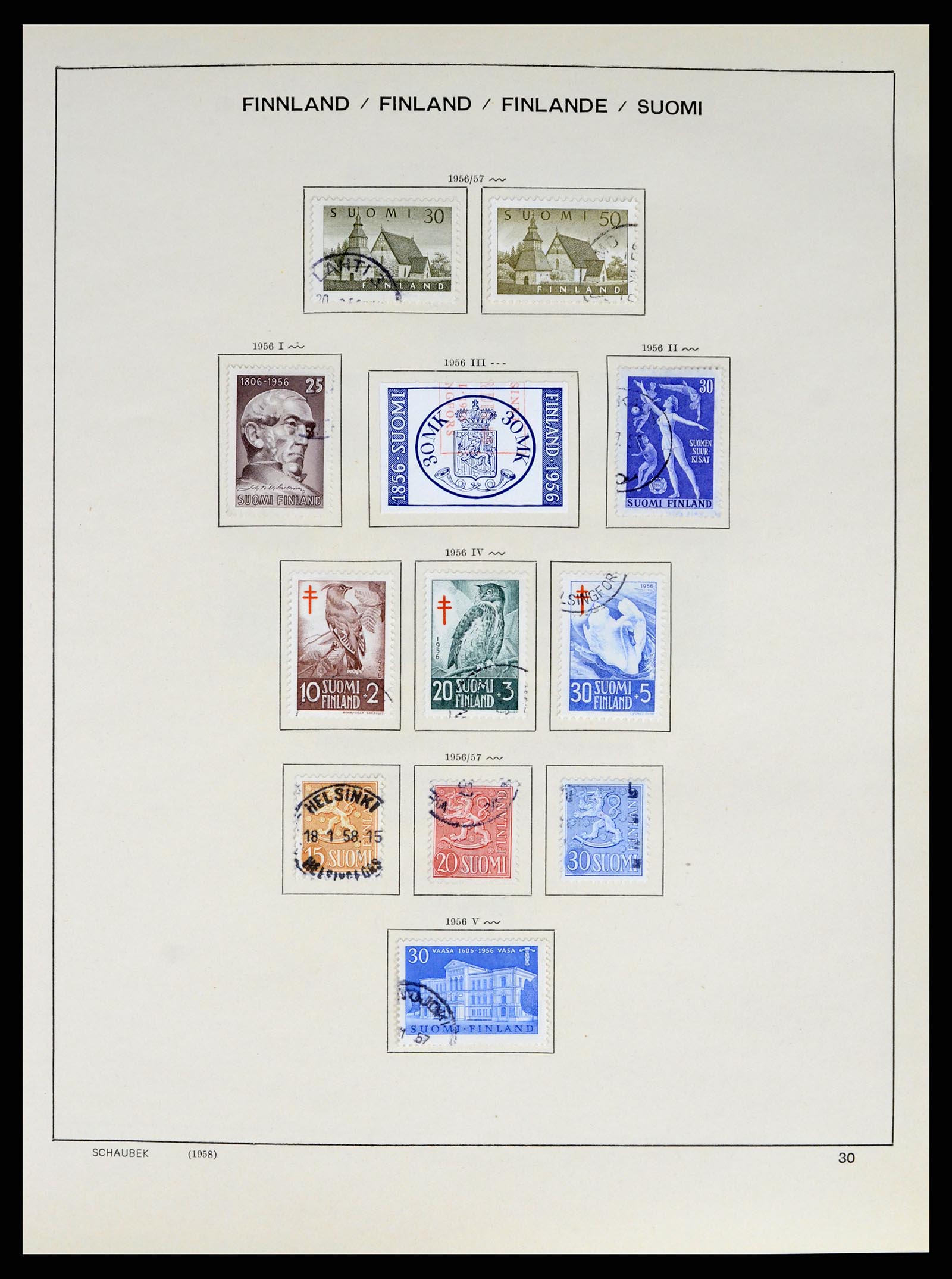 38136 0042 - Postzegelverzameling 38136 Finland 1875-1993.