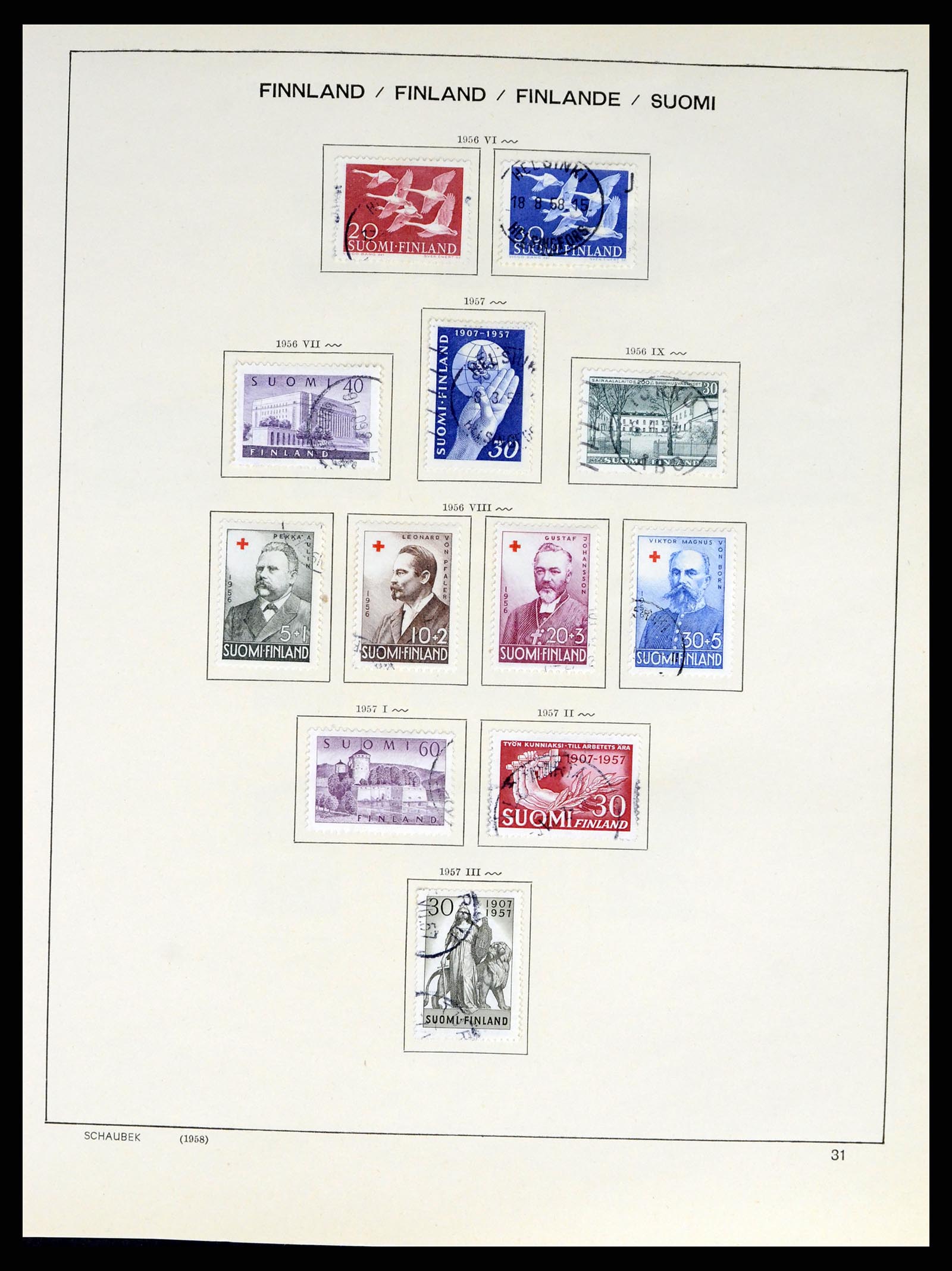38136 0043 - Postzegelverzameling 38136 Finland 1875-1993.