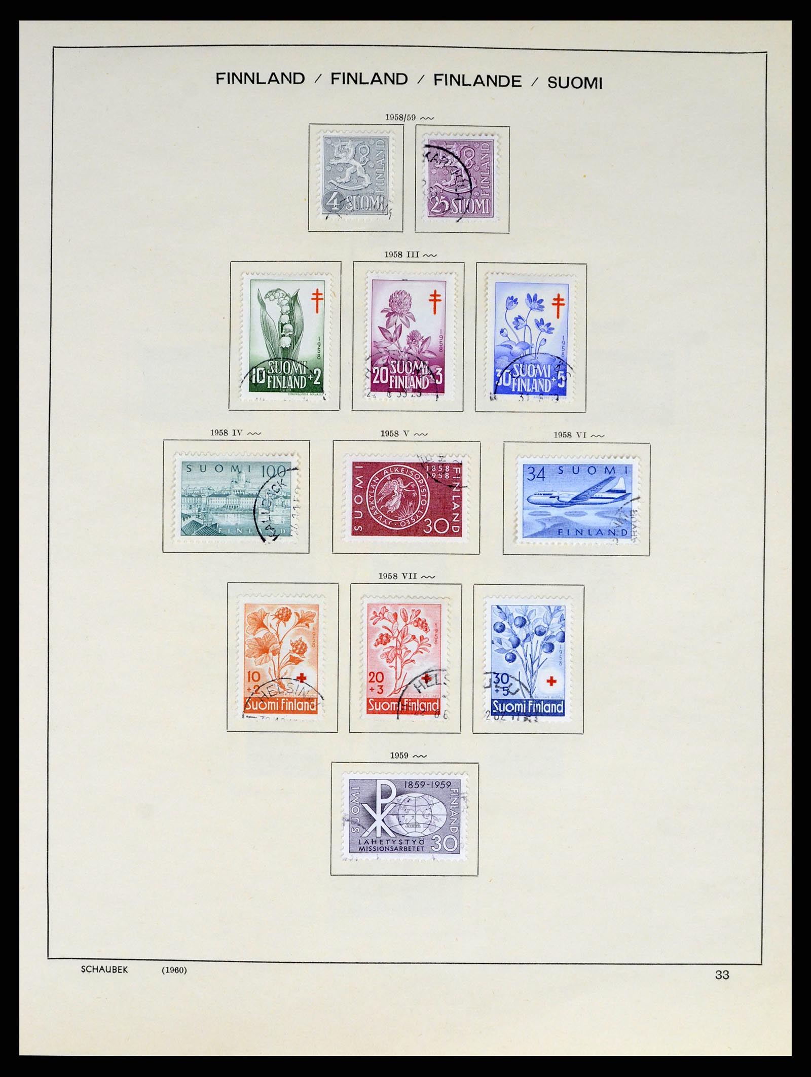 38136 0045 - Stamp collection 38136 Finland 1875-1993.