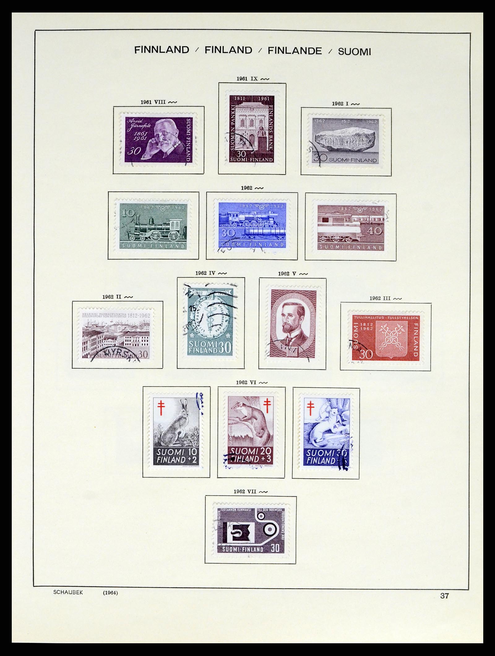 38136 0049 - Postzegelverzameling 38136 Finland 1875-1993.