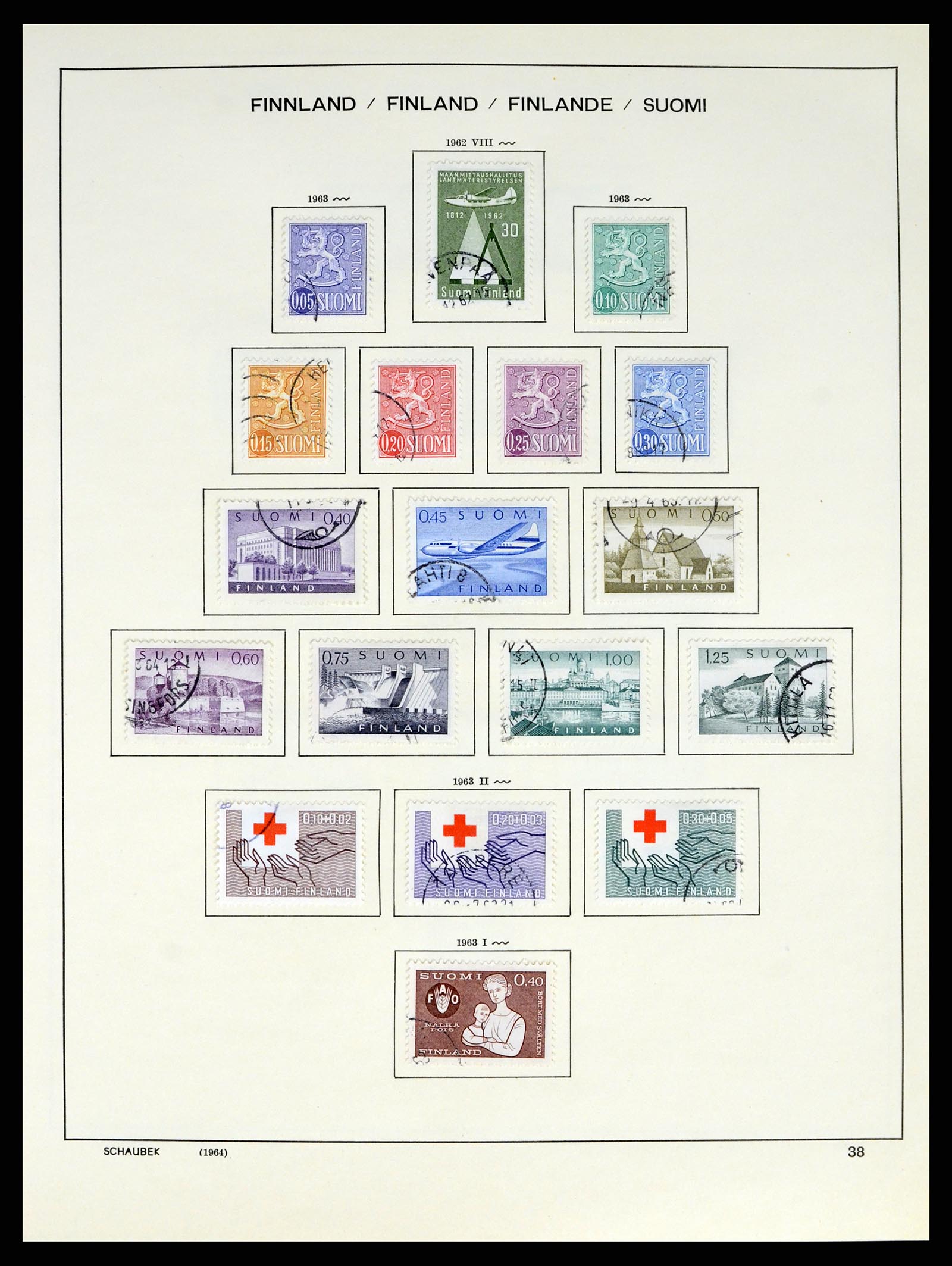 38136 0050 - Stamp collection 38136 Finland 1875-1993.