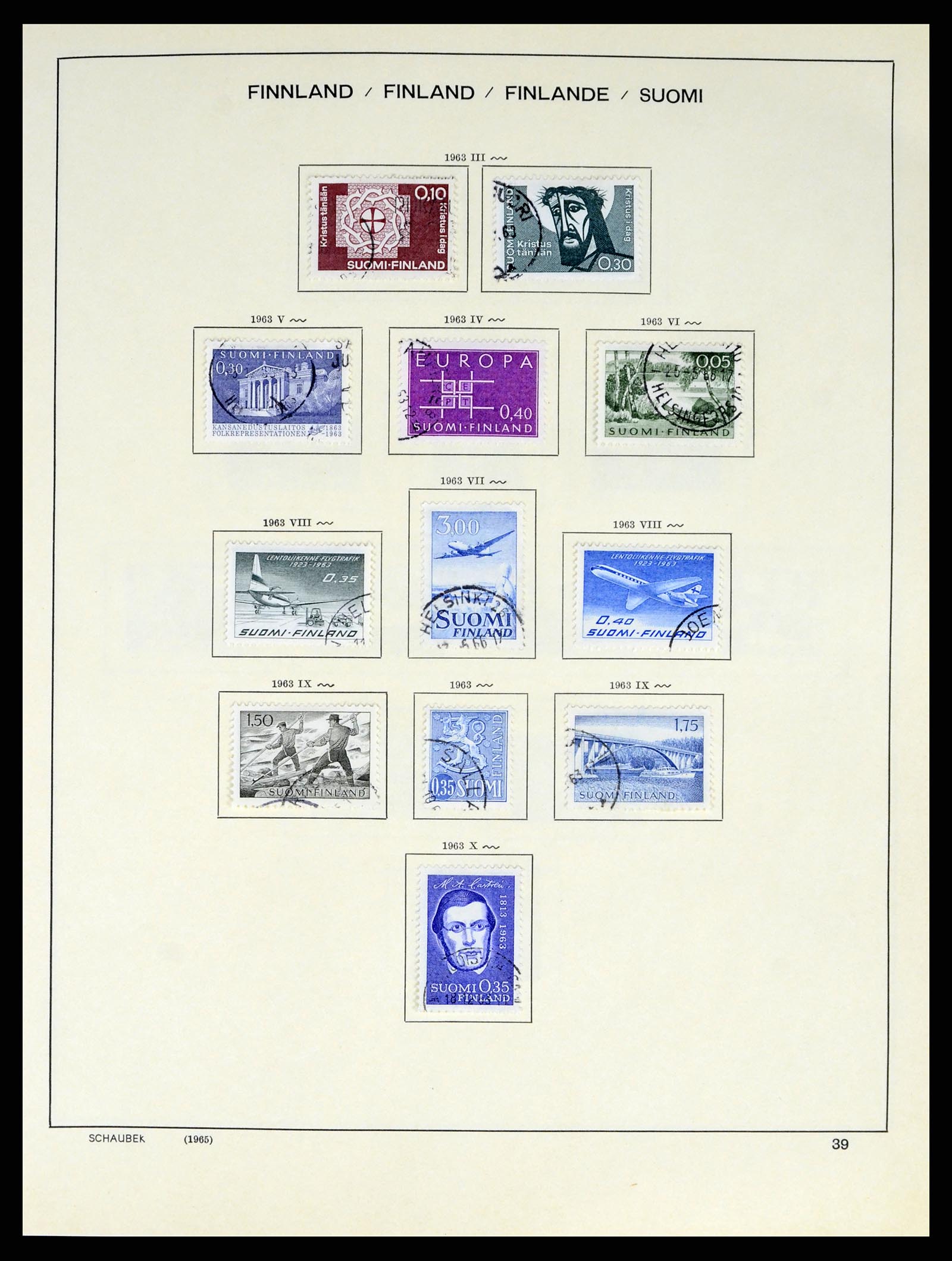 38136 0051 - Stamp collection 38136 Finland 1875-1993.