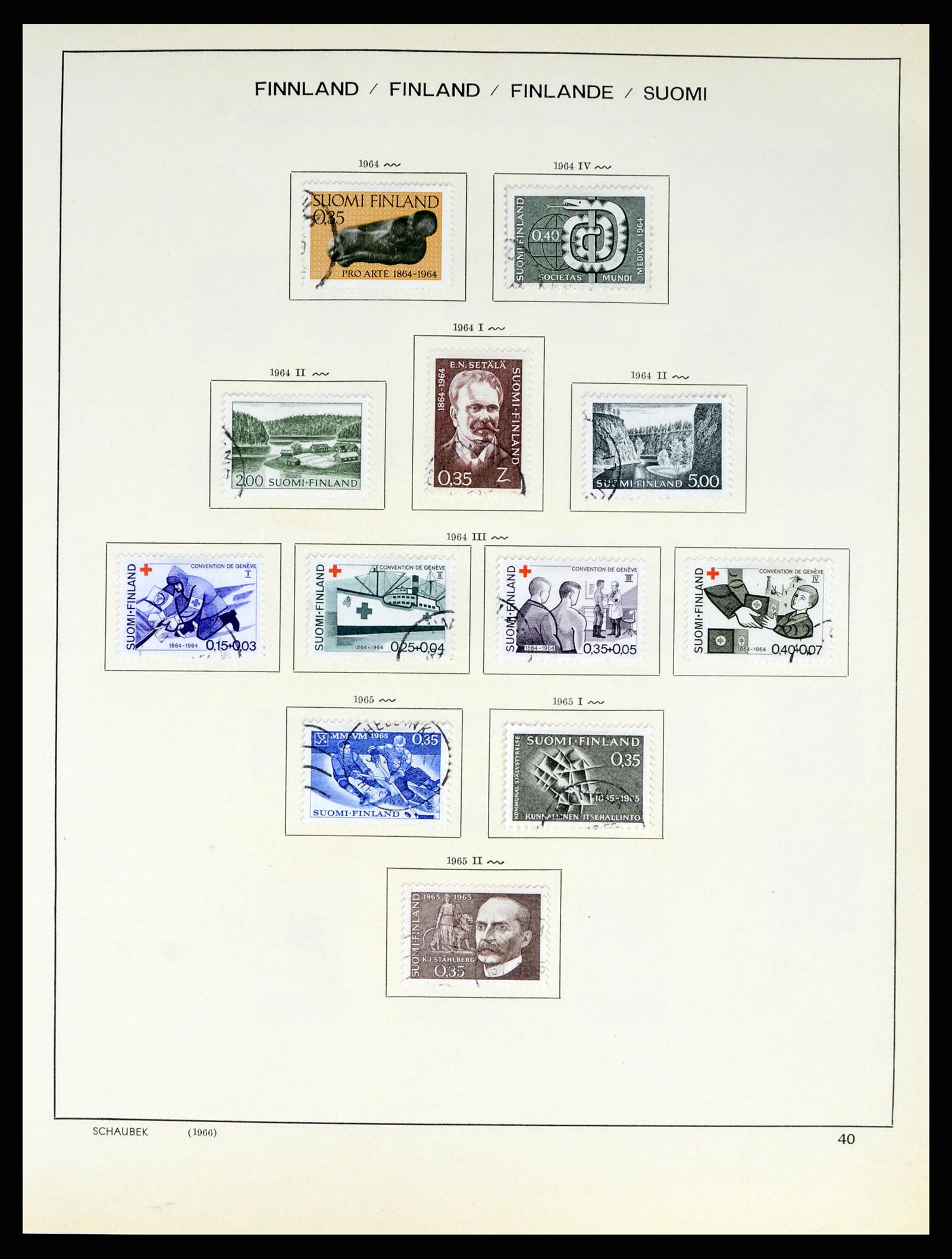 38136 0052 - Stamp collection 38136 Finland 1875-1993.