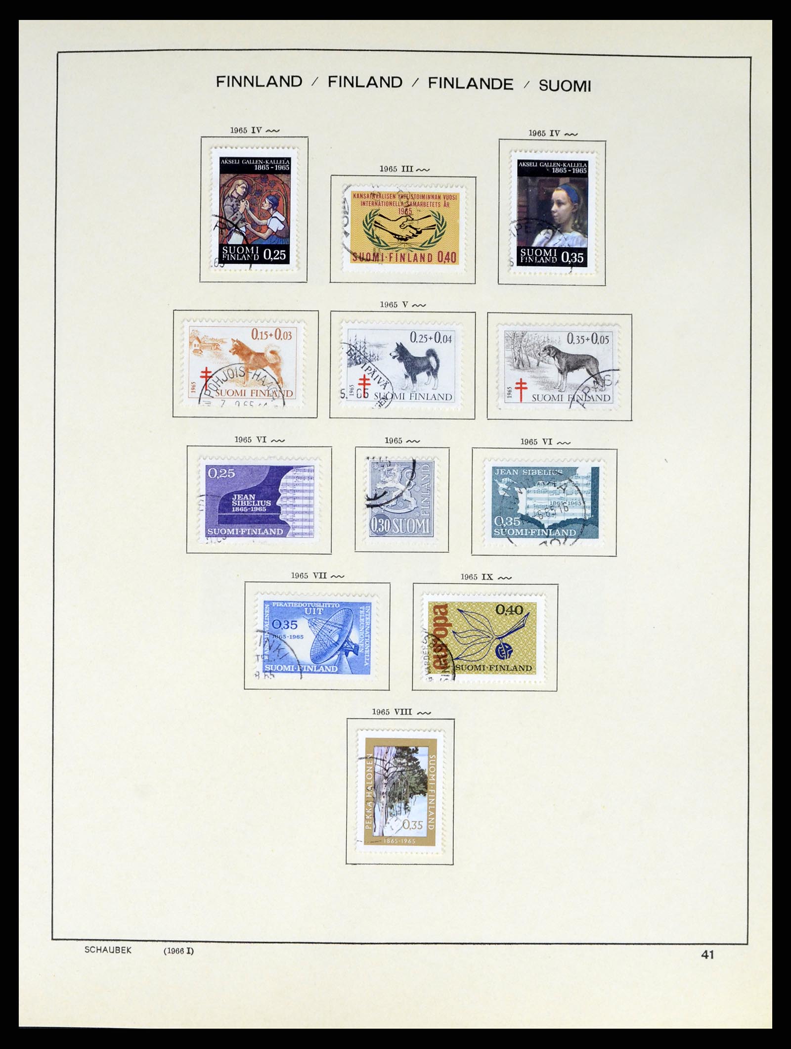 38136 0054 - Postzegelverzameling 38136 Finland 1875-1993.