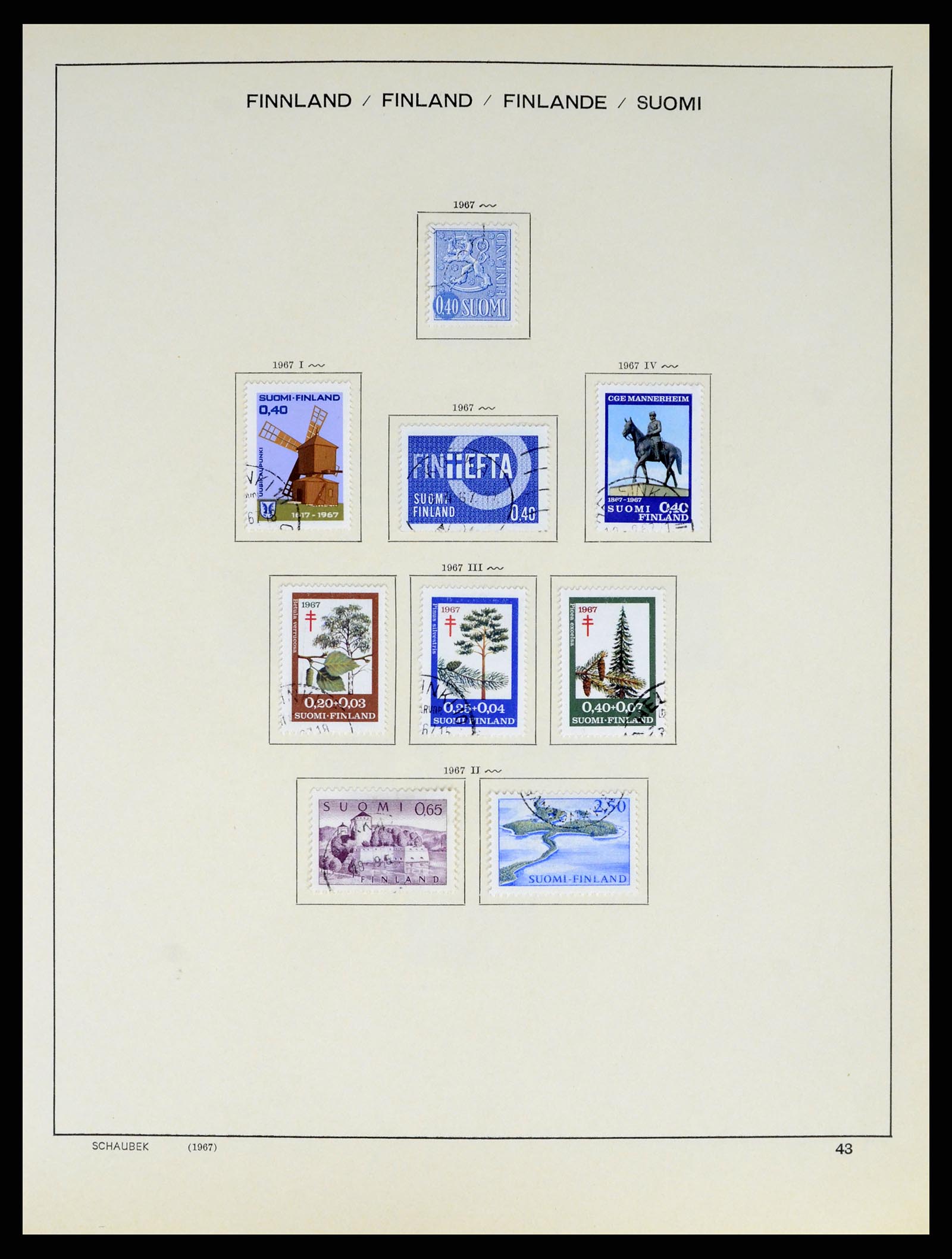 38136 0056 - Postzegelverzameling 38136 Finland 1875-1993.