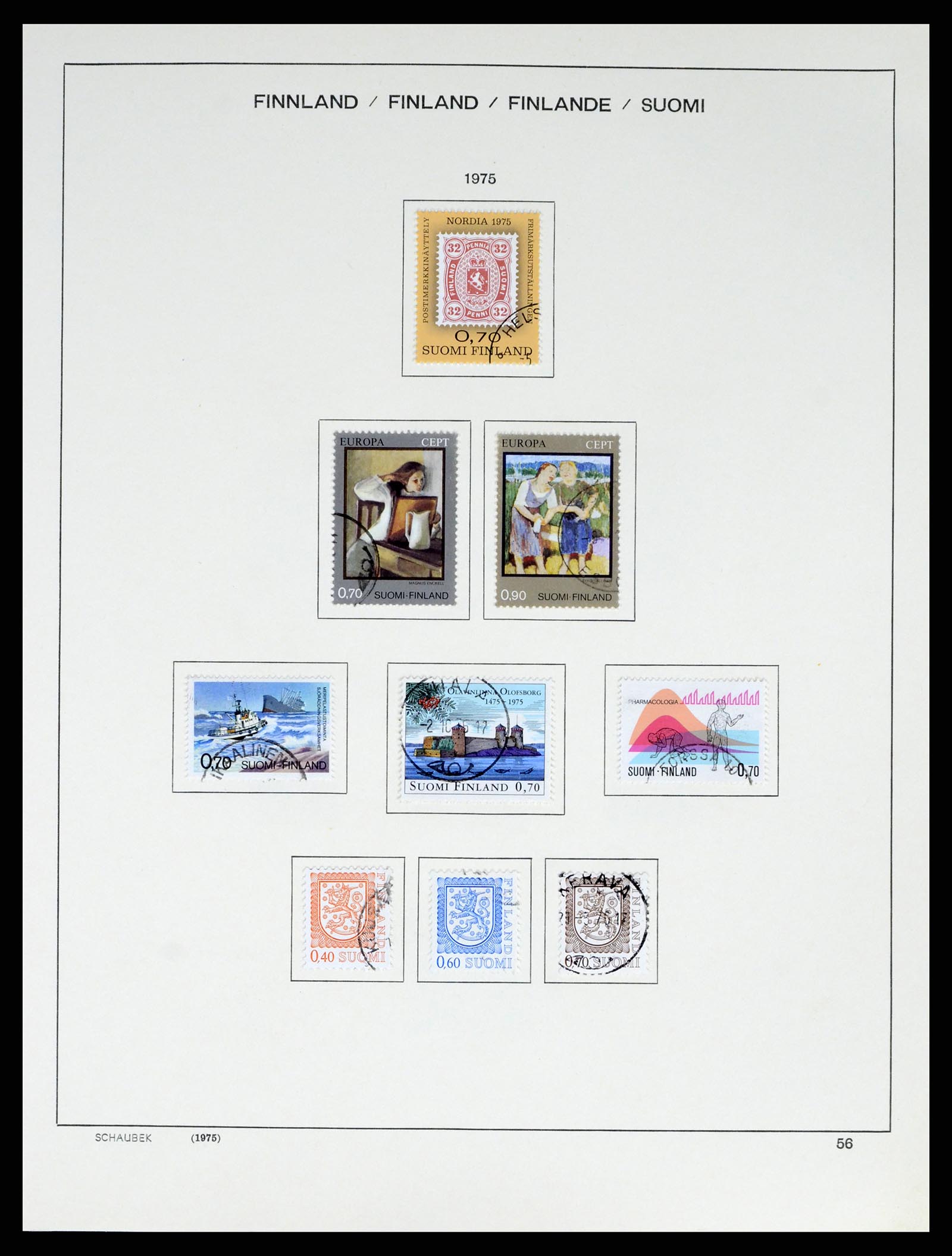 38136 0071 - Stamp collection 38136 Finland 1875-1993.