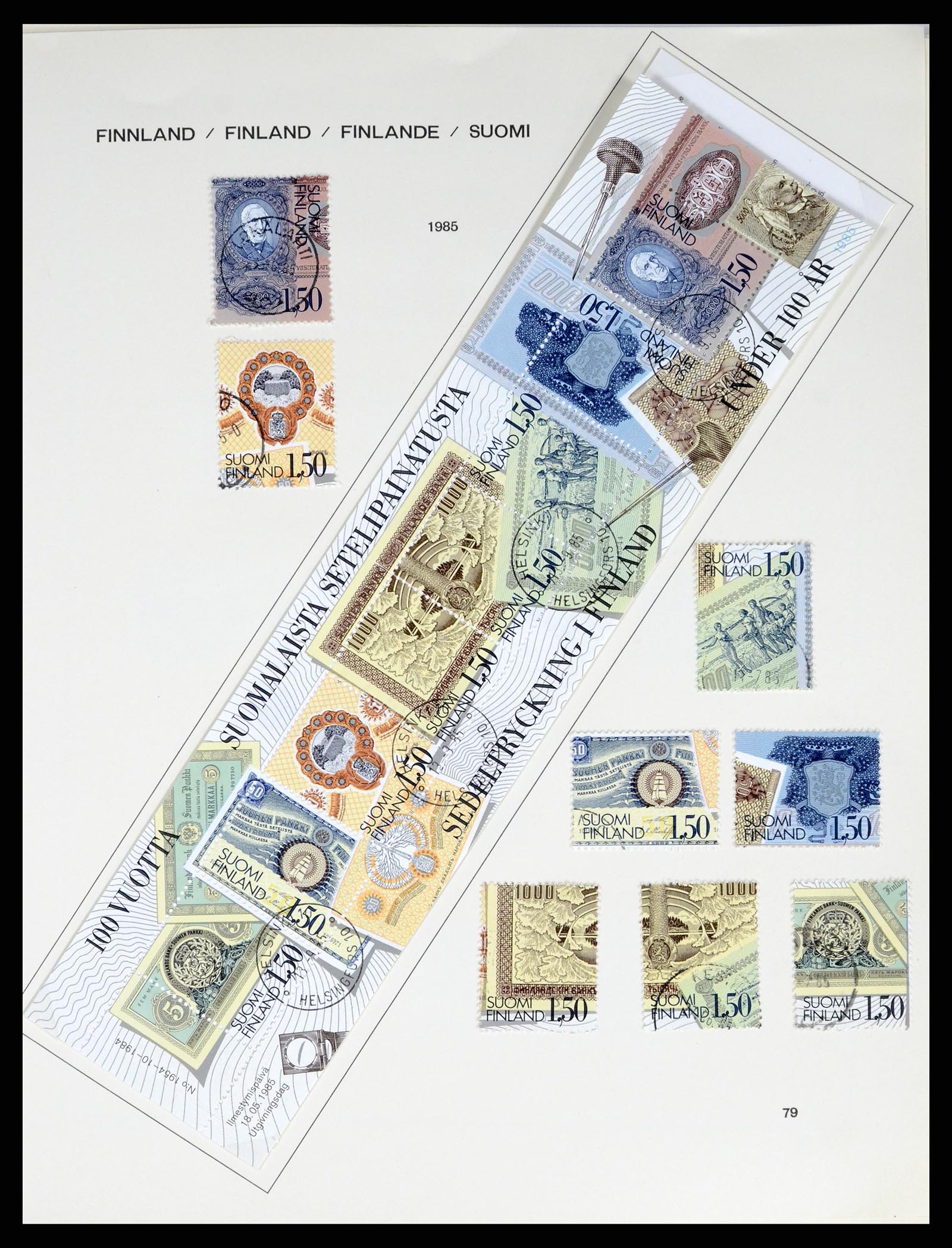 38136 0096 - Stamp collection 38136 Finland 1875-1993.