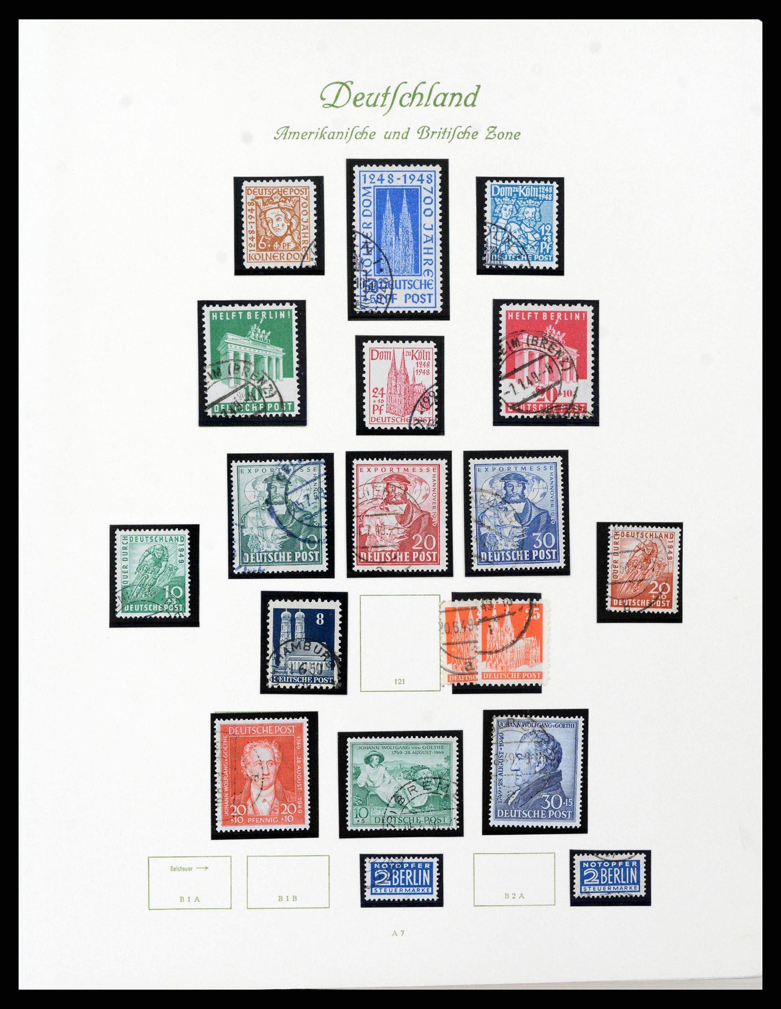 38138 0013 - Stamp collection 38138 German Zones 1945-1949.