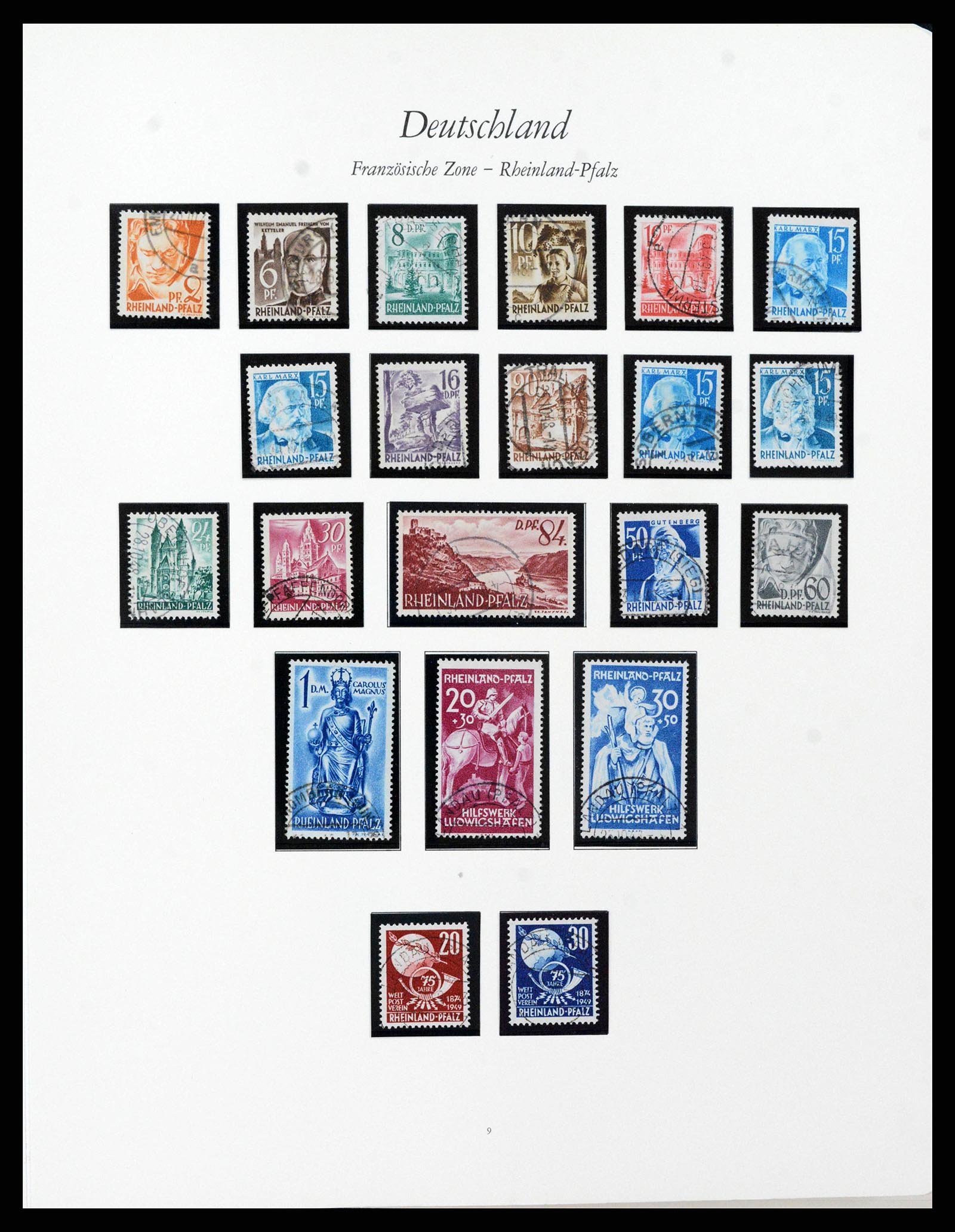 38138 0021 - Stamp collection 38138 German Zones 1945-1949.