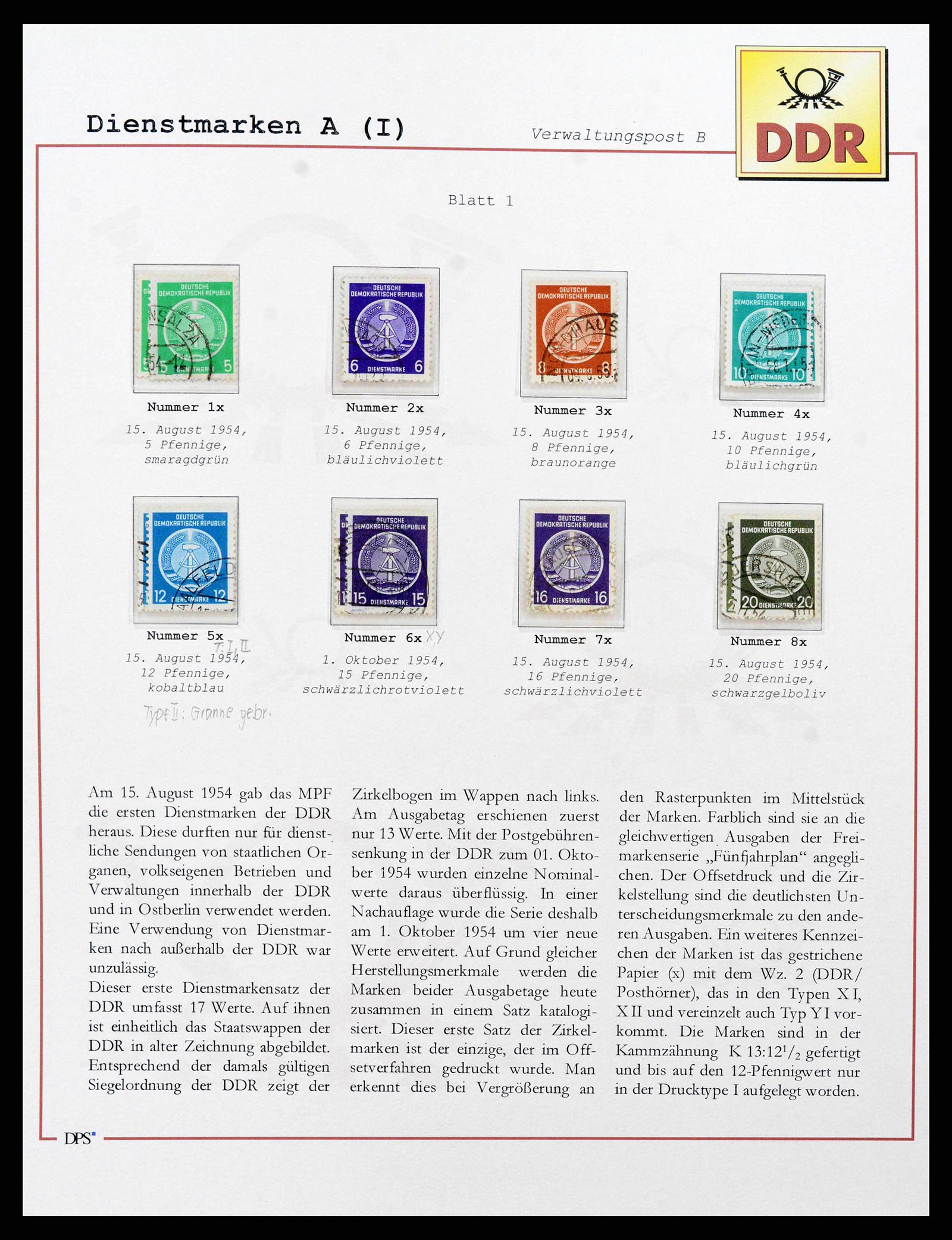 38139 0001 - Postzegelverzameling 38139 DDR dienst 1948-1990.