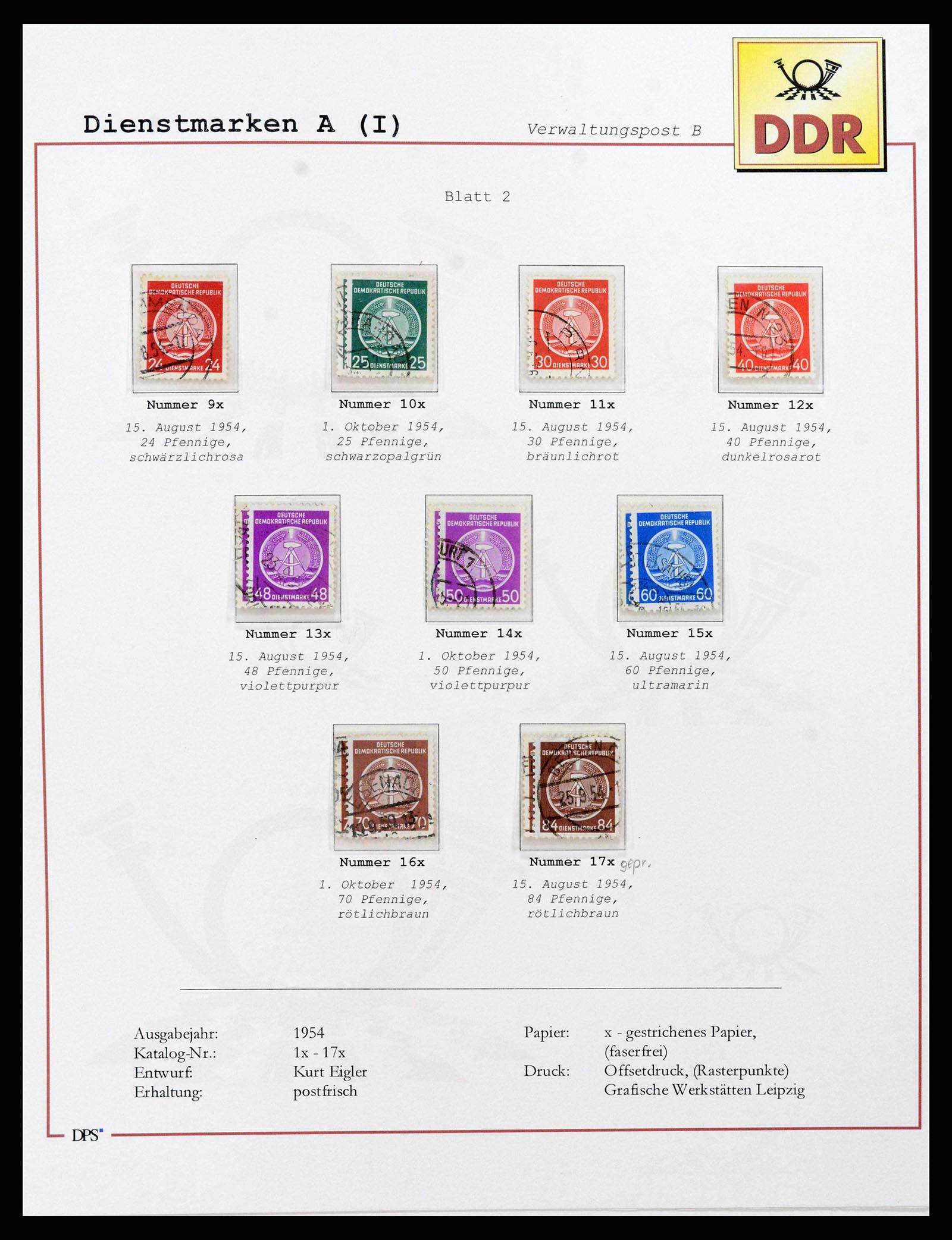 38139 0002 - Postzegelverzameling 38139 DDR dienst 1948-1990.