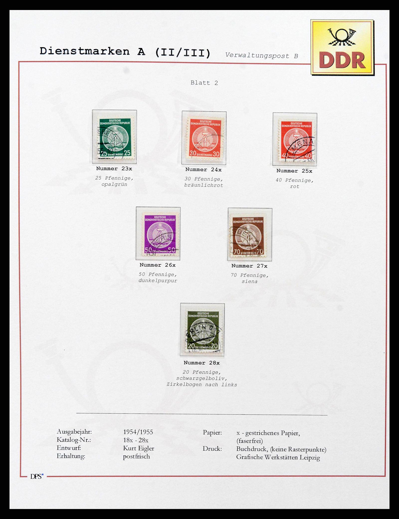 38139 0005 - Postzegelverzameling 38139 DDR dienst 1948-1990.