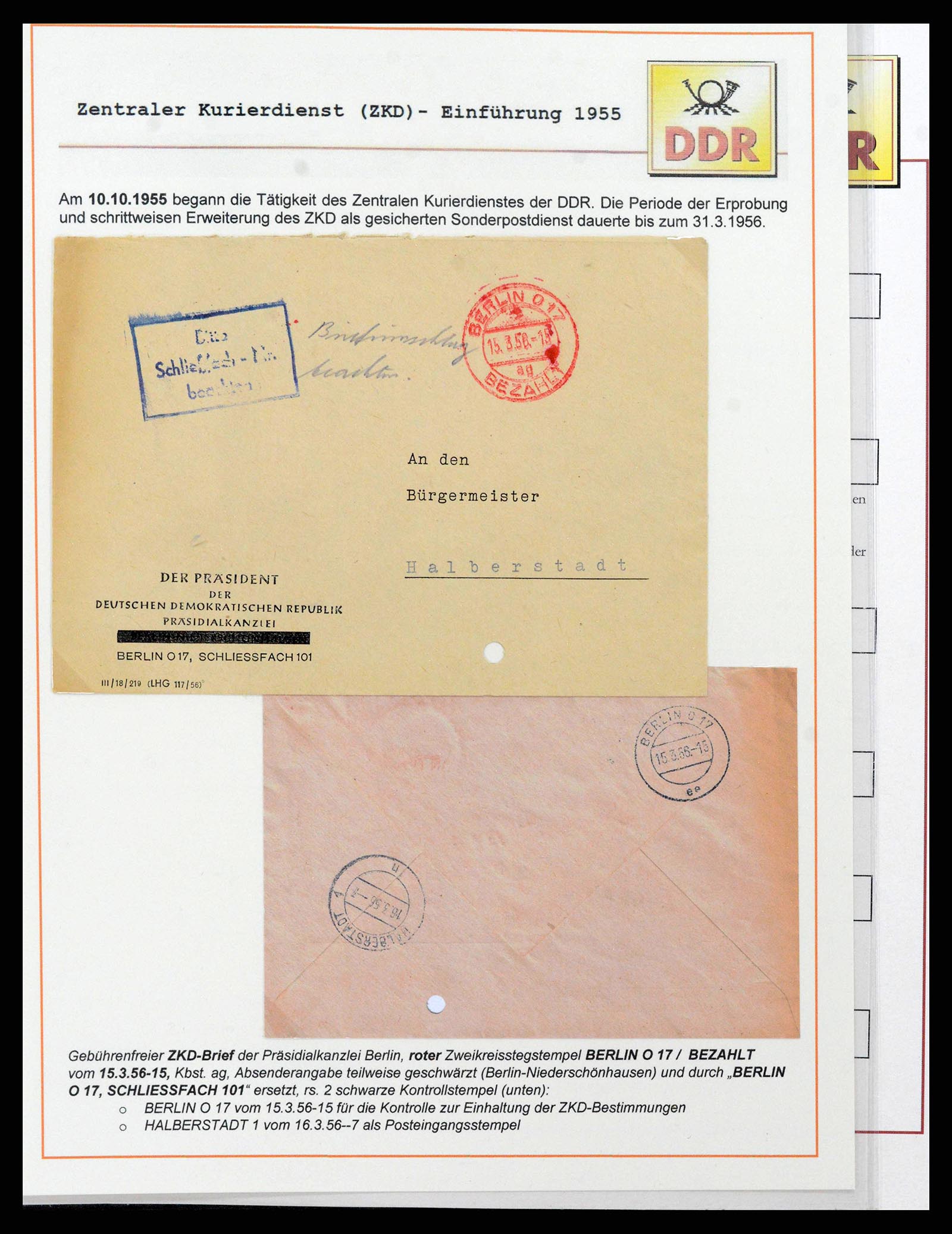 38139 0015 - Postzegelverzameling 38139 DDR dienst 1948-1990.