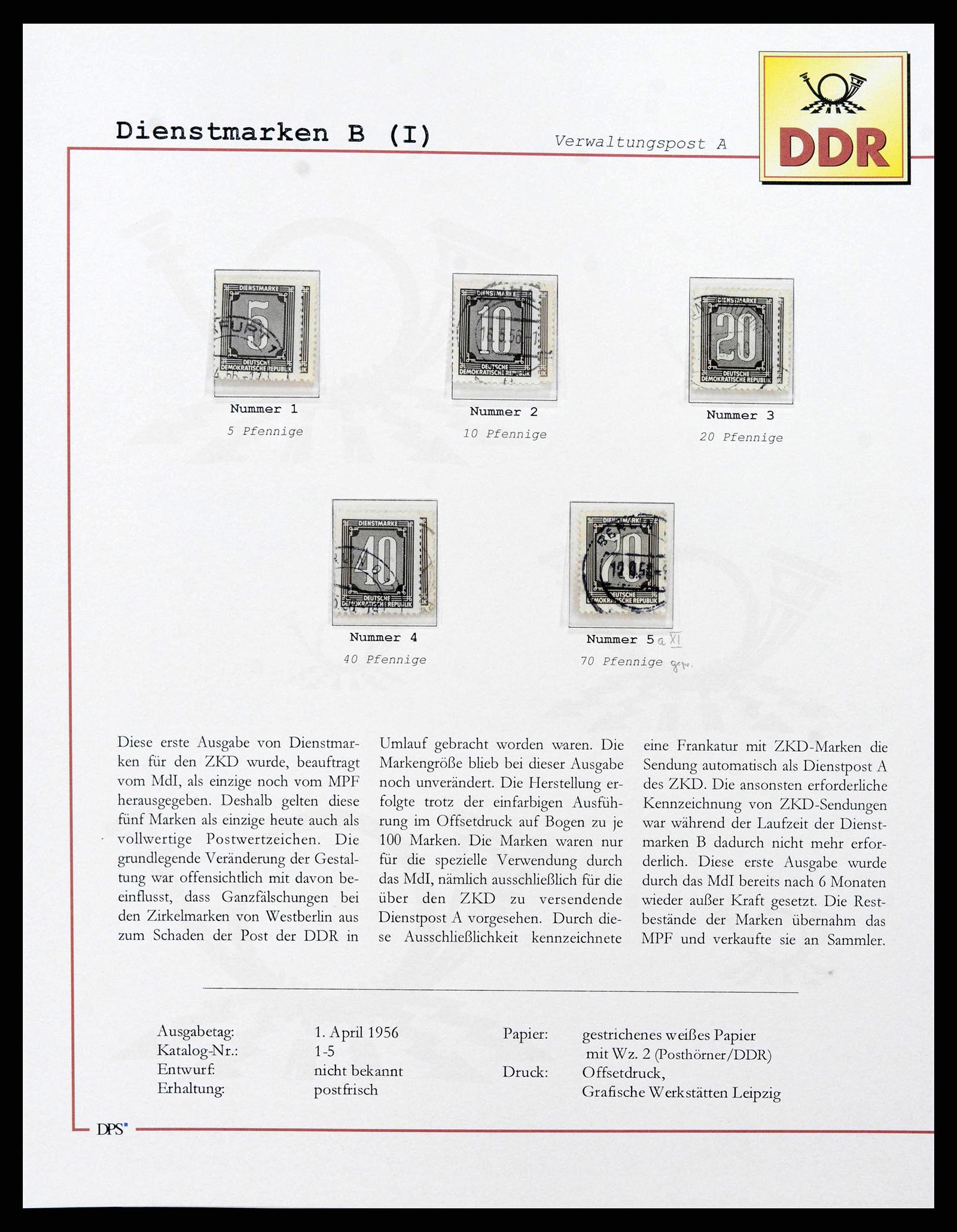 38139 0016 - Postzegelverzameling 38139 DDR dienst 1948-1990.
