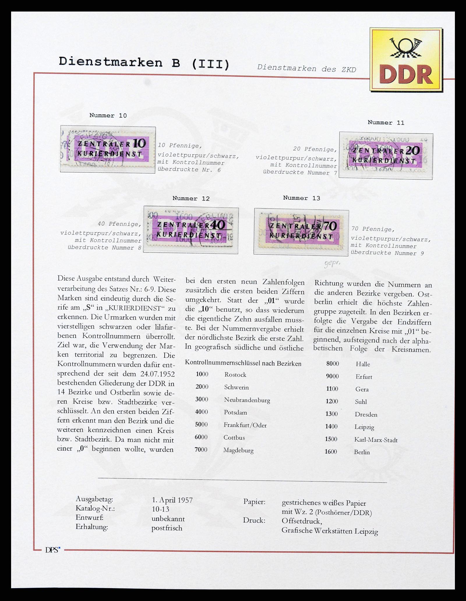 38139 0018 - Postzegelverzameling 38139 DDR dienst 1948-1990.