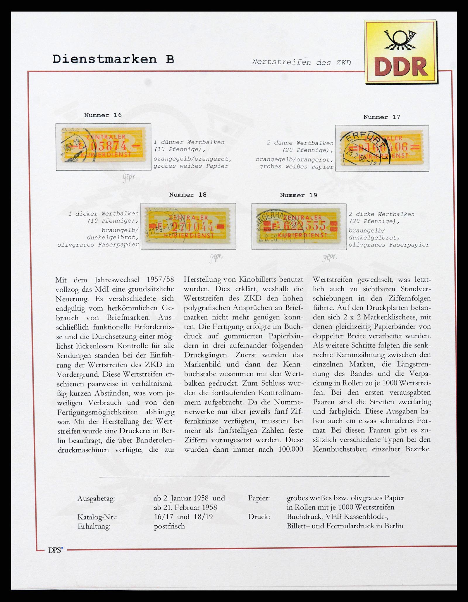 38139 0020 - Postzegelverzameling 38139 DDR dienst 1948-1990.