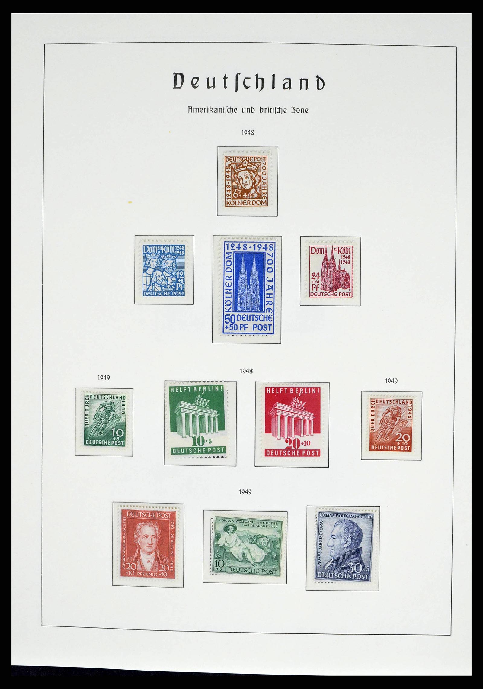 38140 0014 - Postzegelverzameling 38140 Duitsland 1945-1959.