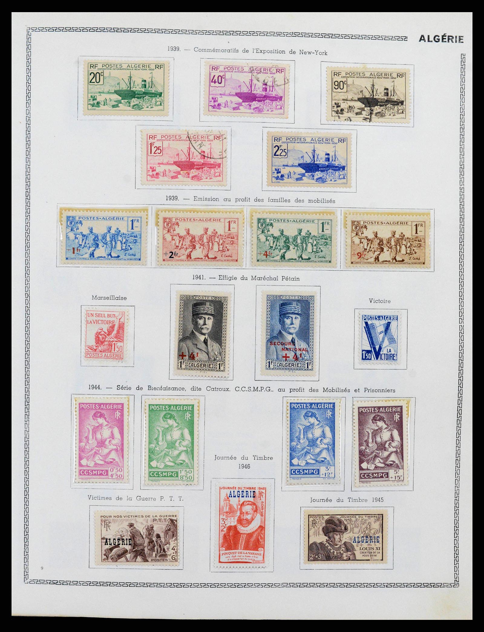 38142 0009 - Postzegelverzameling 38142 Franse koloniën 1888-1956.