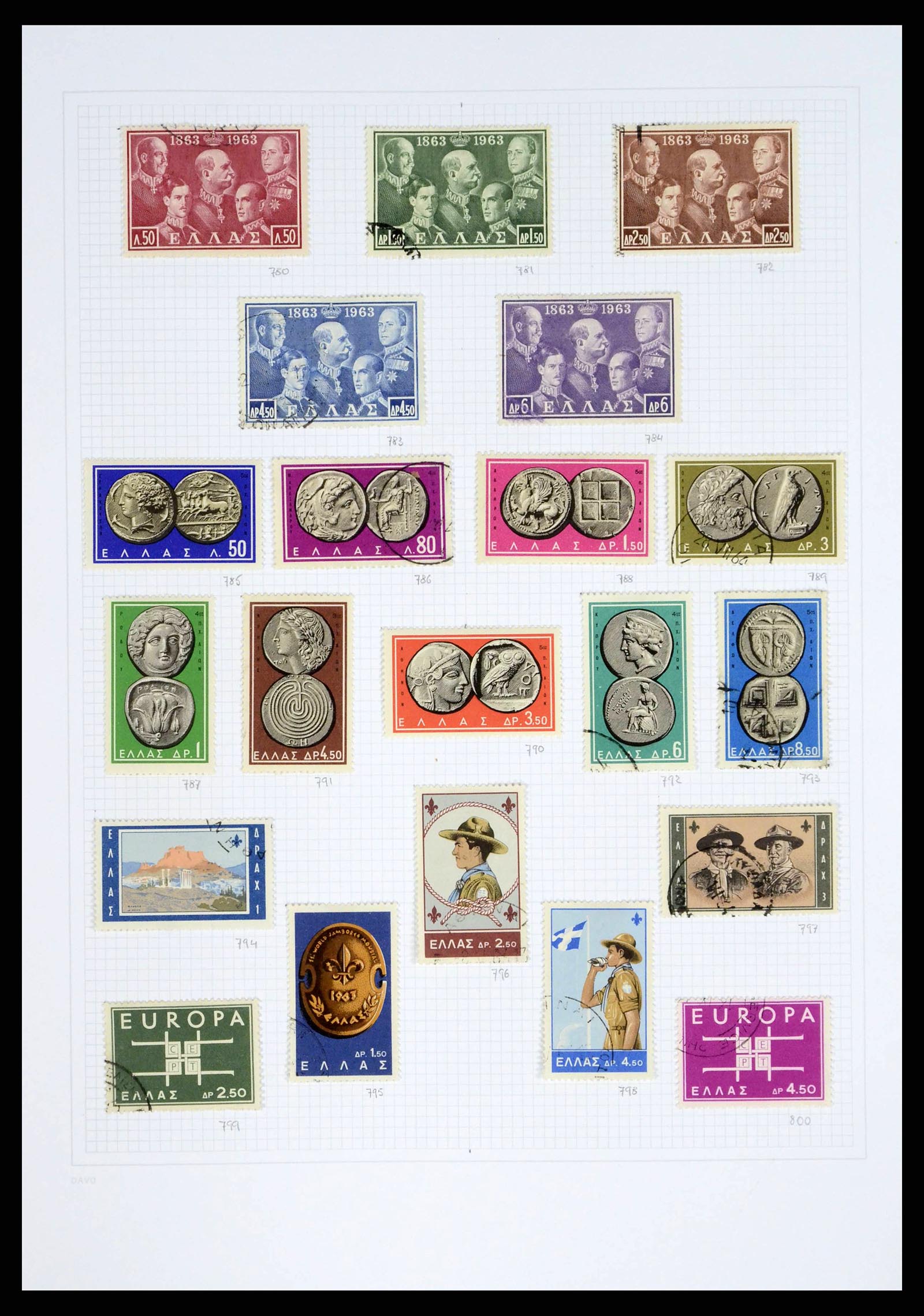 38144 0034 - Postzegelverzameling 38144 Griekenland 1865-2017.
