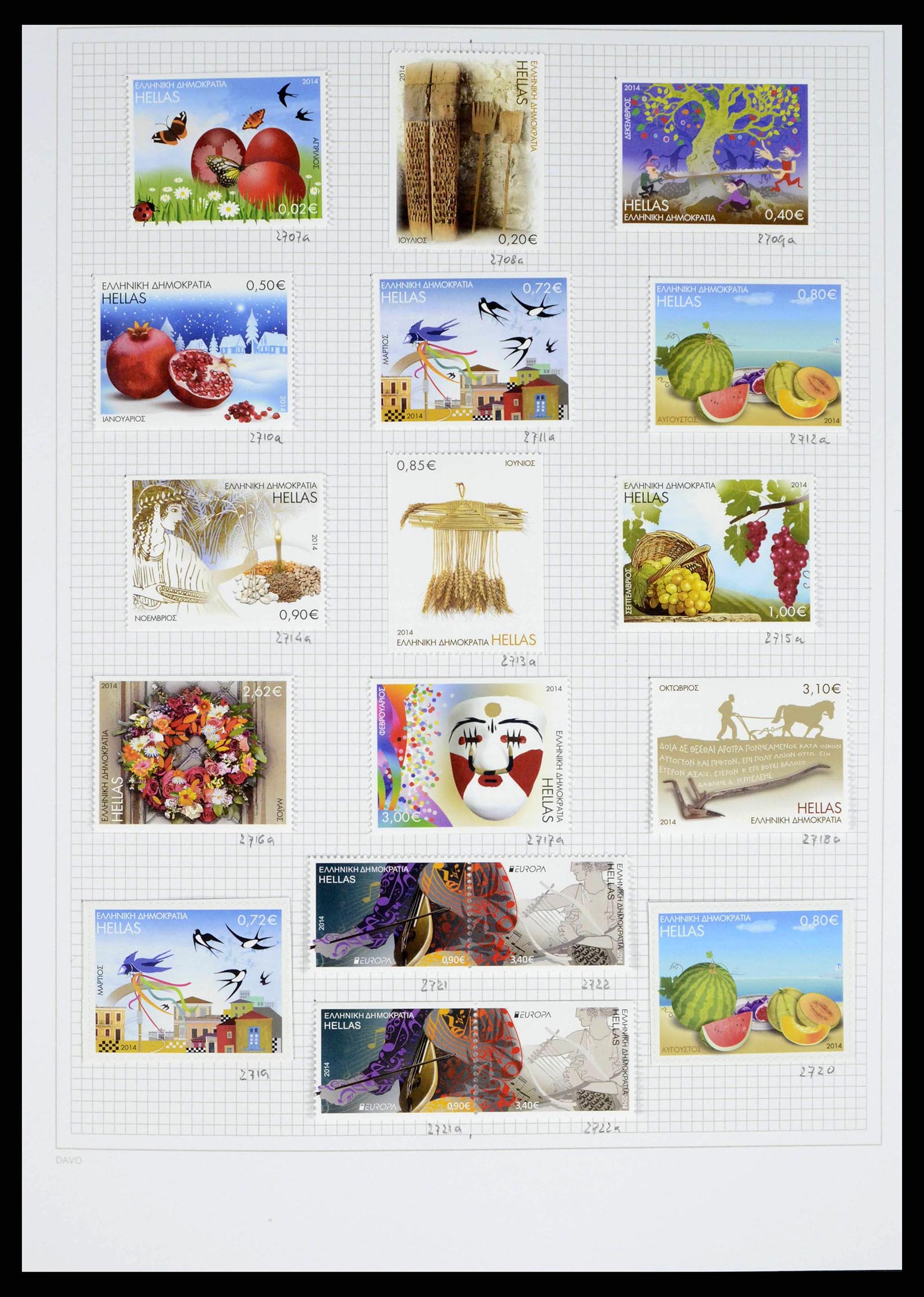 38144 0208 - Postzegelverzameling 38144 Griekenland 1865-2017.